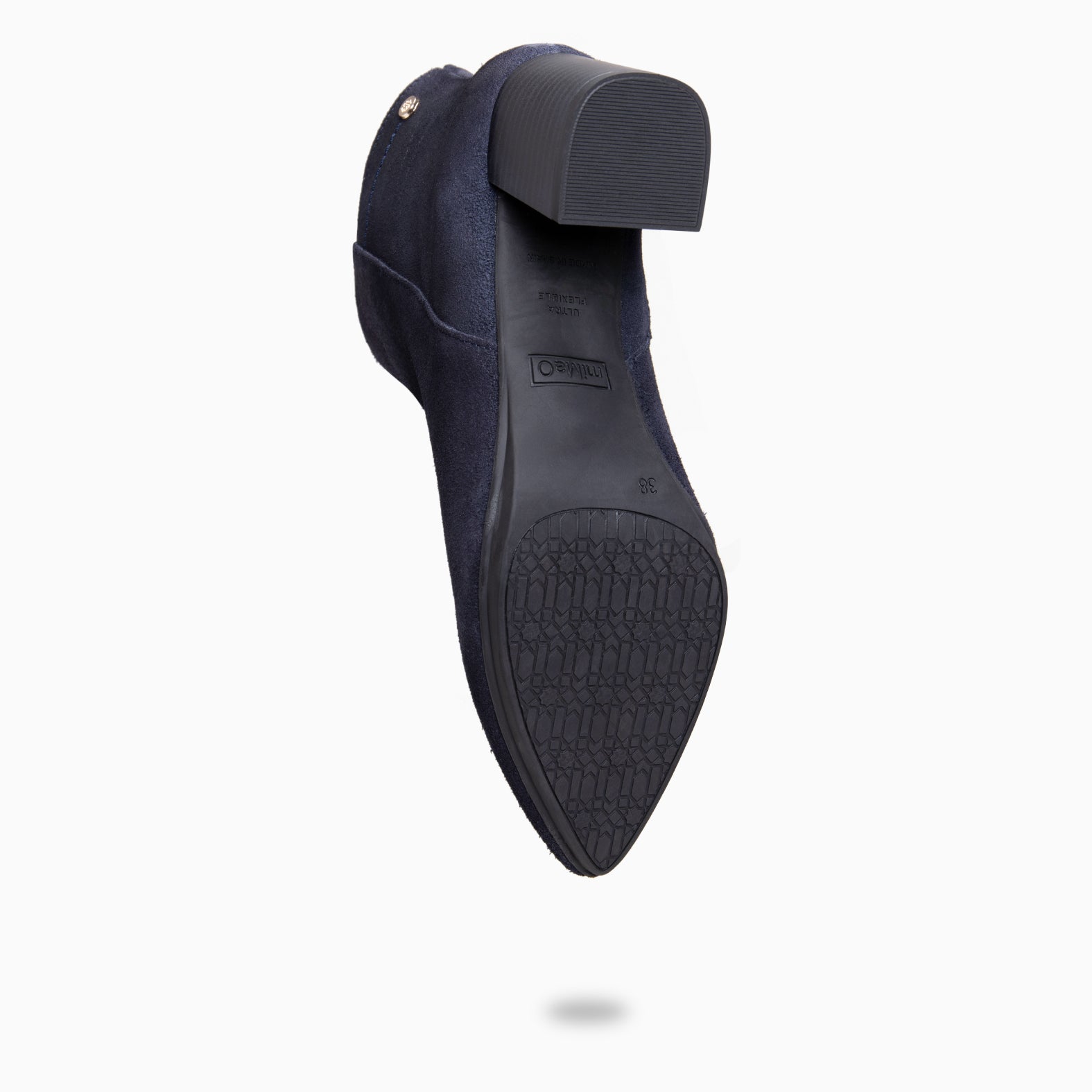 CITY - Botines de tacón ancho y punta fina MARINO