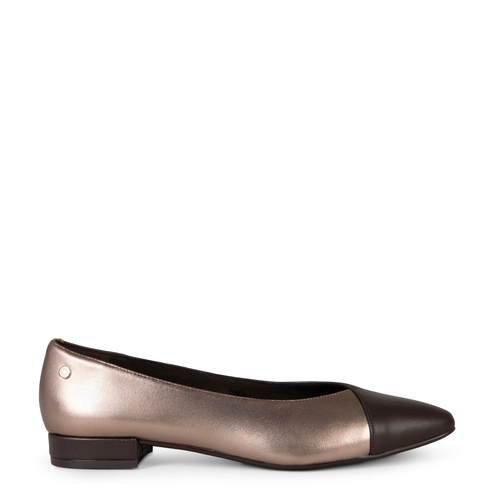 KATE – GOLD Low Heel Ballerinas