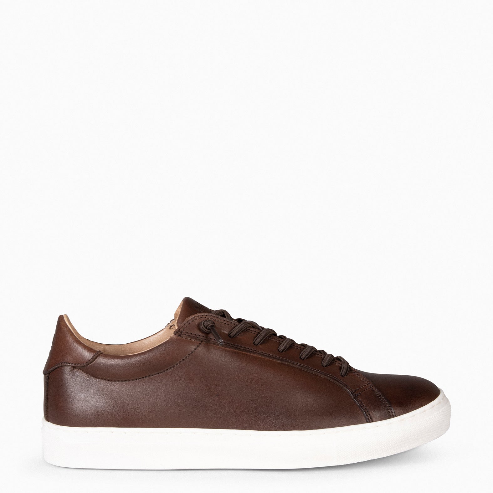 PELAYO – Sneakers en cuir MARRON pour homme