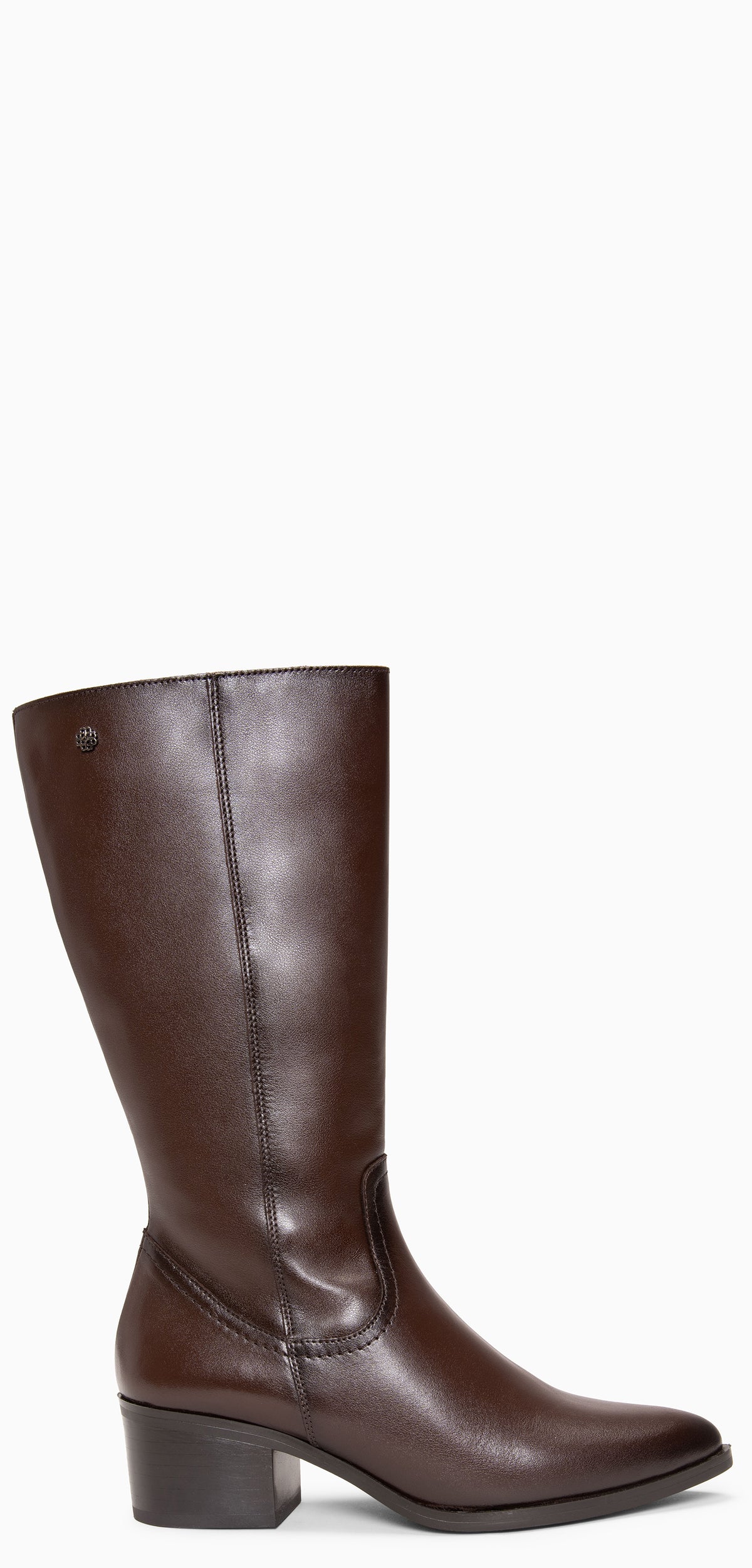 MARINO - Botas de caña media de piel MARRON