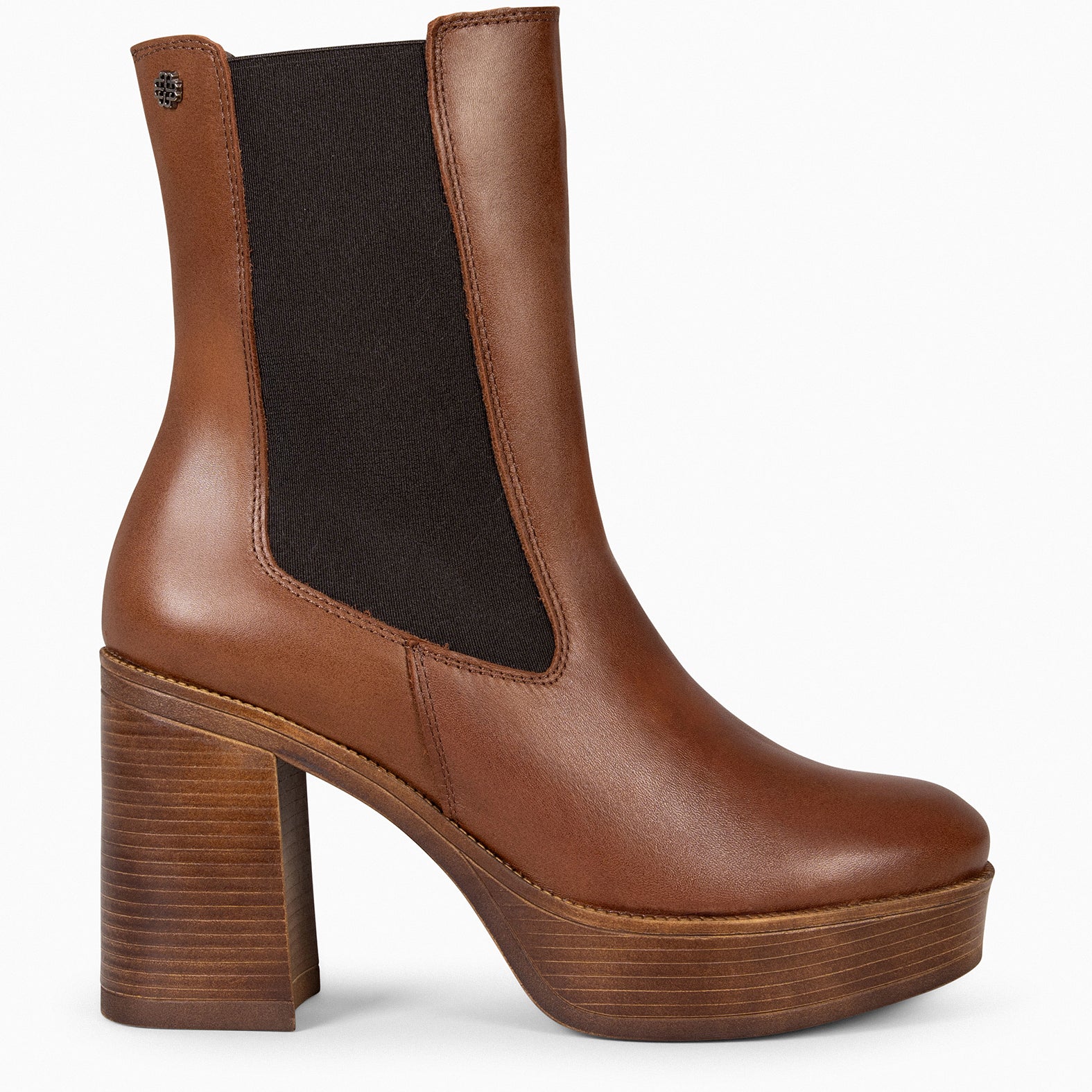 AITANA – Bottines montantes à talon haut et plateforme MARRON