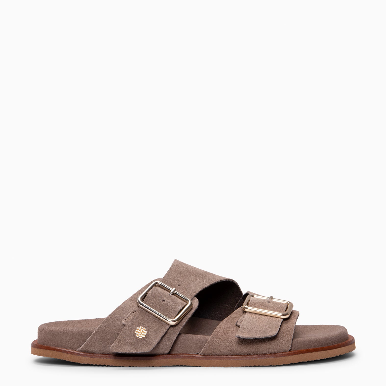 FRIDA - Sandalias tipo pala de ante MARRON