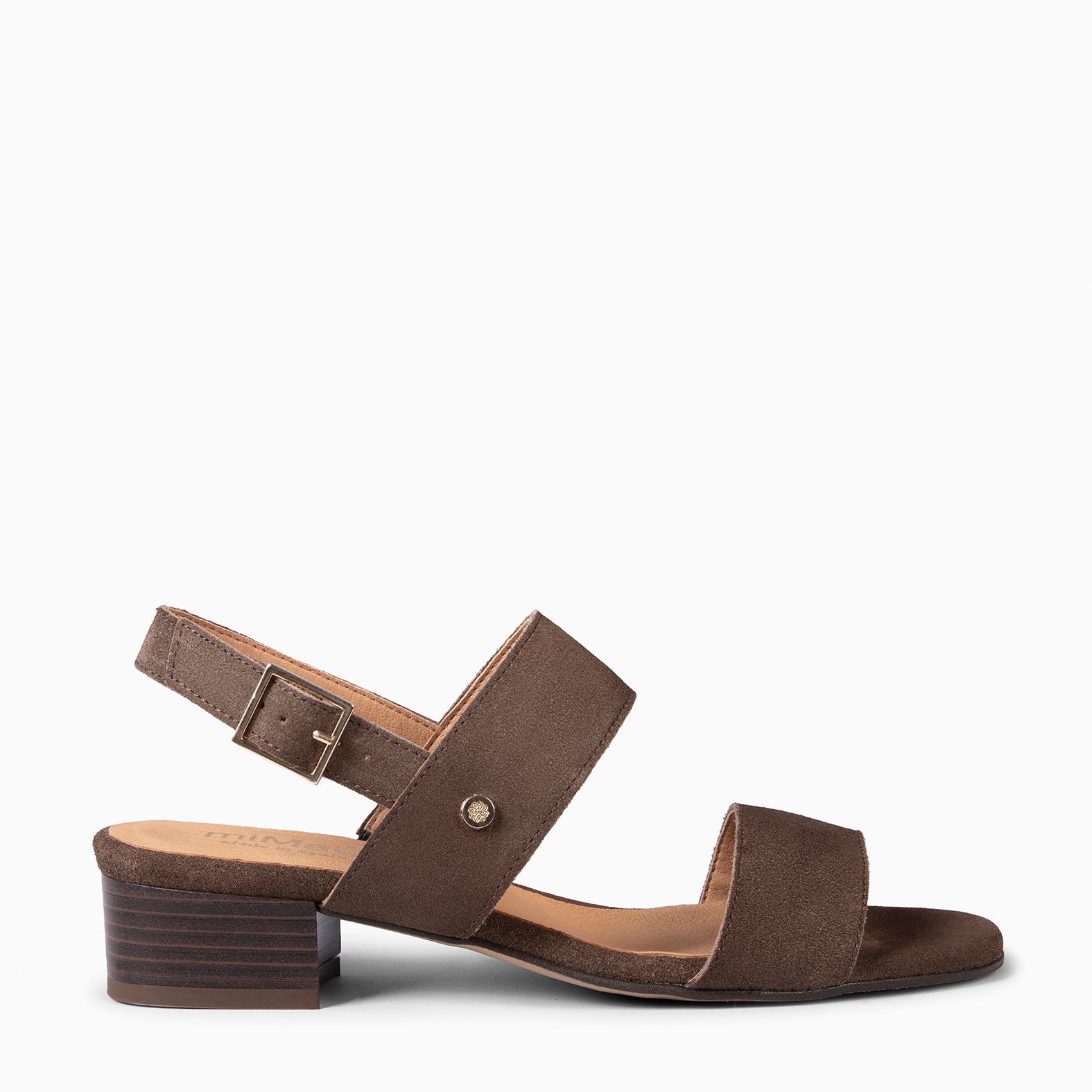 SIA - Sandalias de tacón ancho MARRON