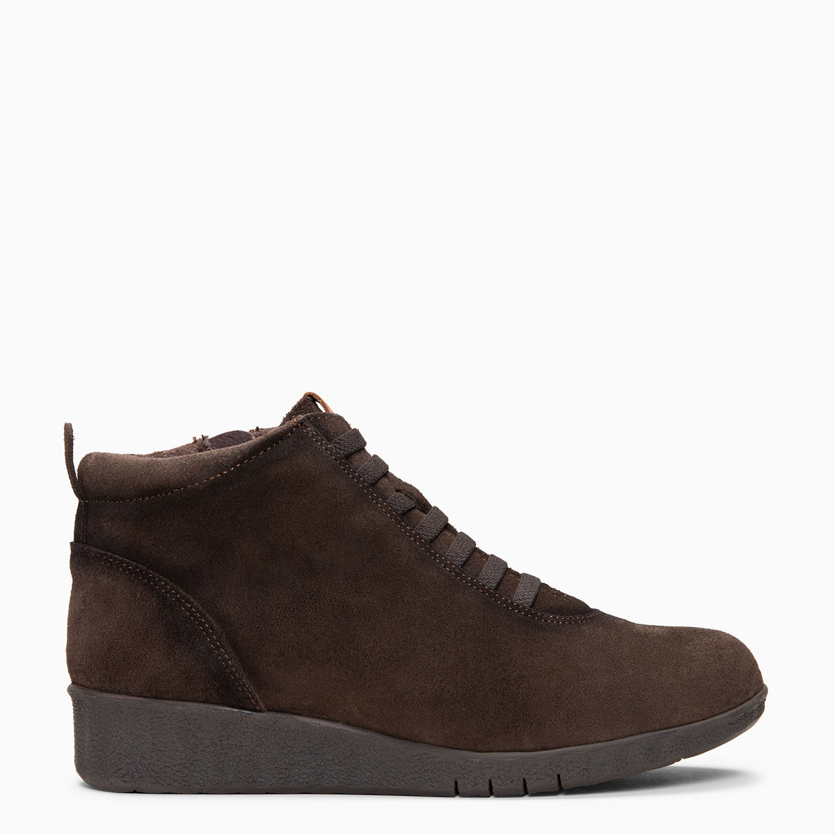 FLEXY – Bruin lakleren sneakers met hoge schacht