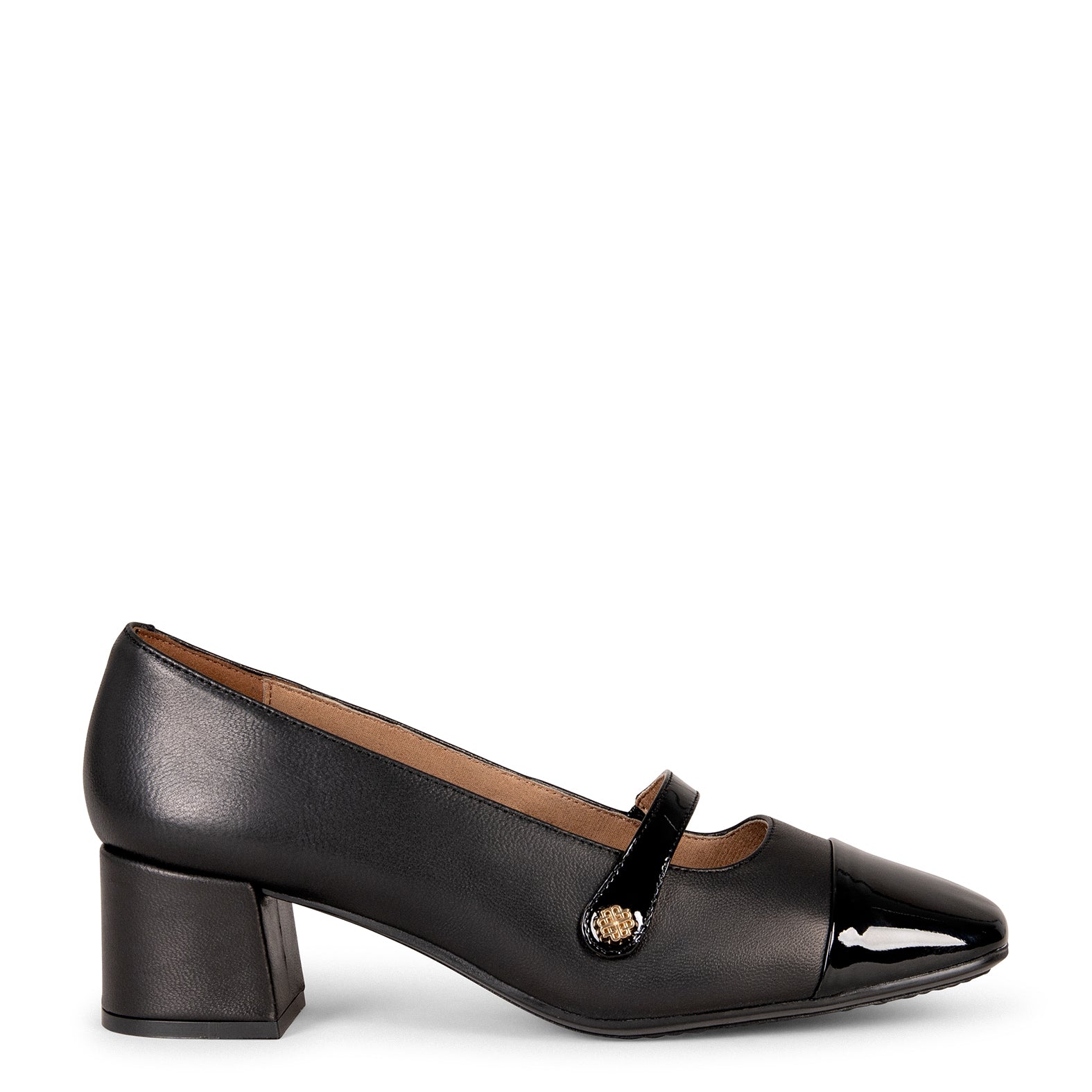 MARGOT – BLACK Heel Mary-Jane