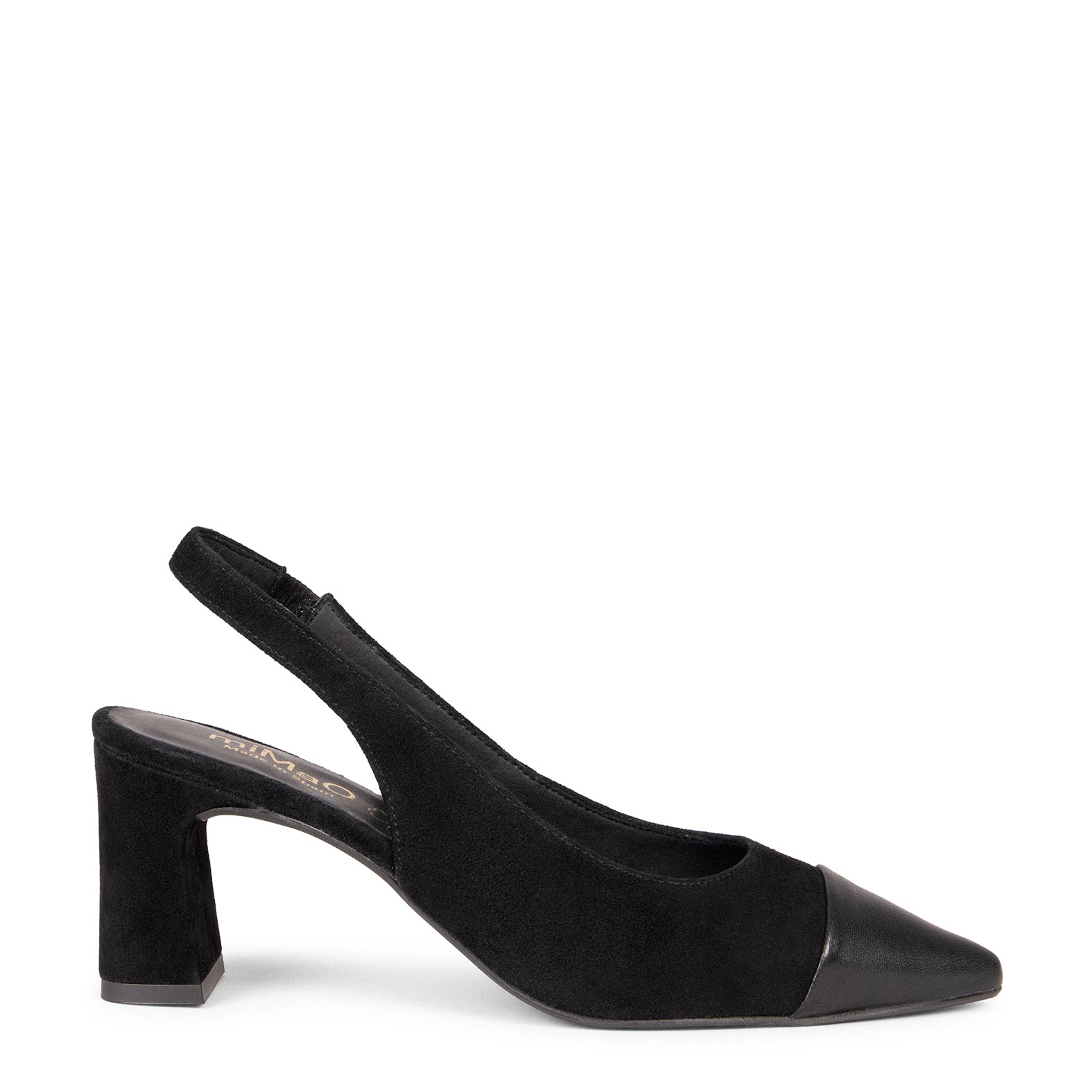 DIANA – BLACK Fine Toe Slingback 