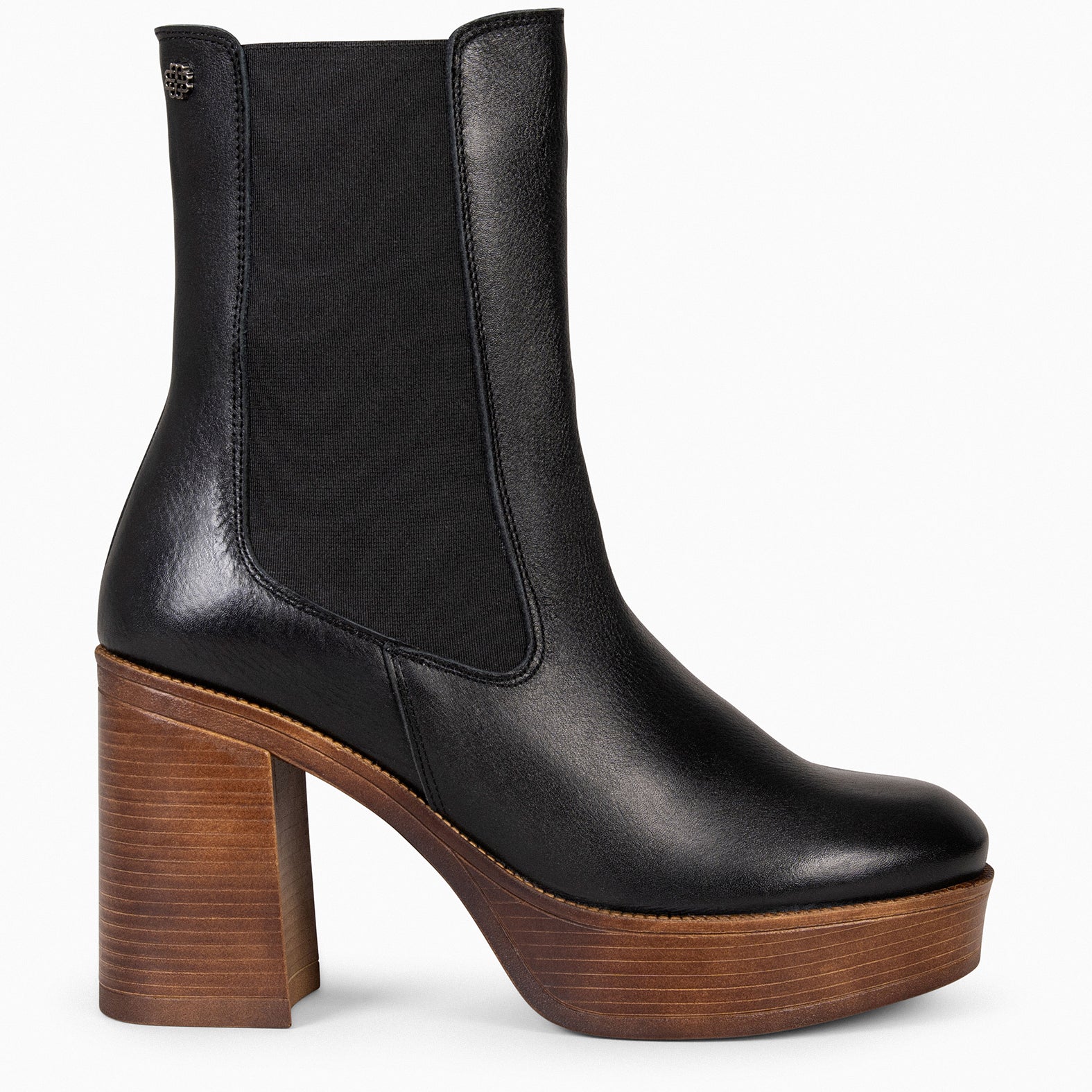 AITANA – Bottines montantes à talon haut et plateforme NOIR