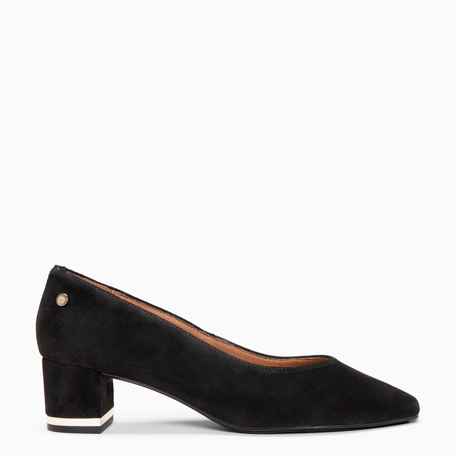 DORI - BLACK Heeled shoes with gold detail