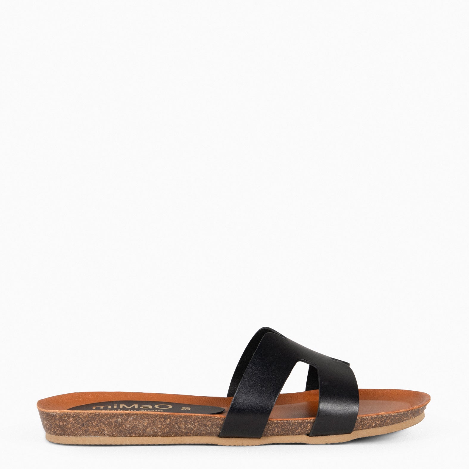 CLIVIA - BLACK BIO FLAT SANDALS