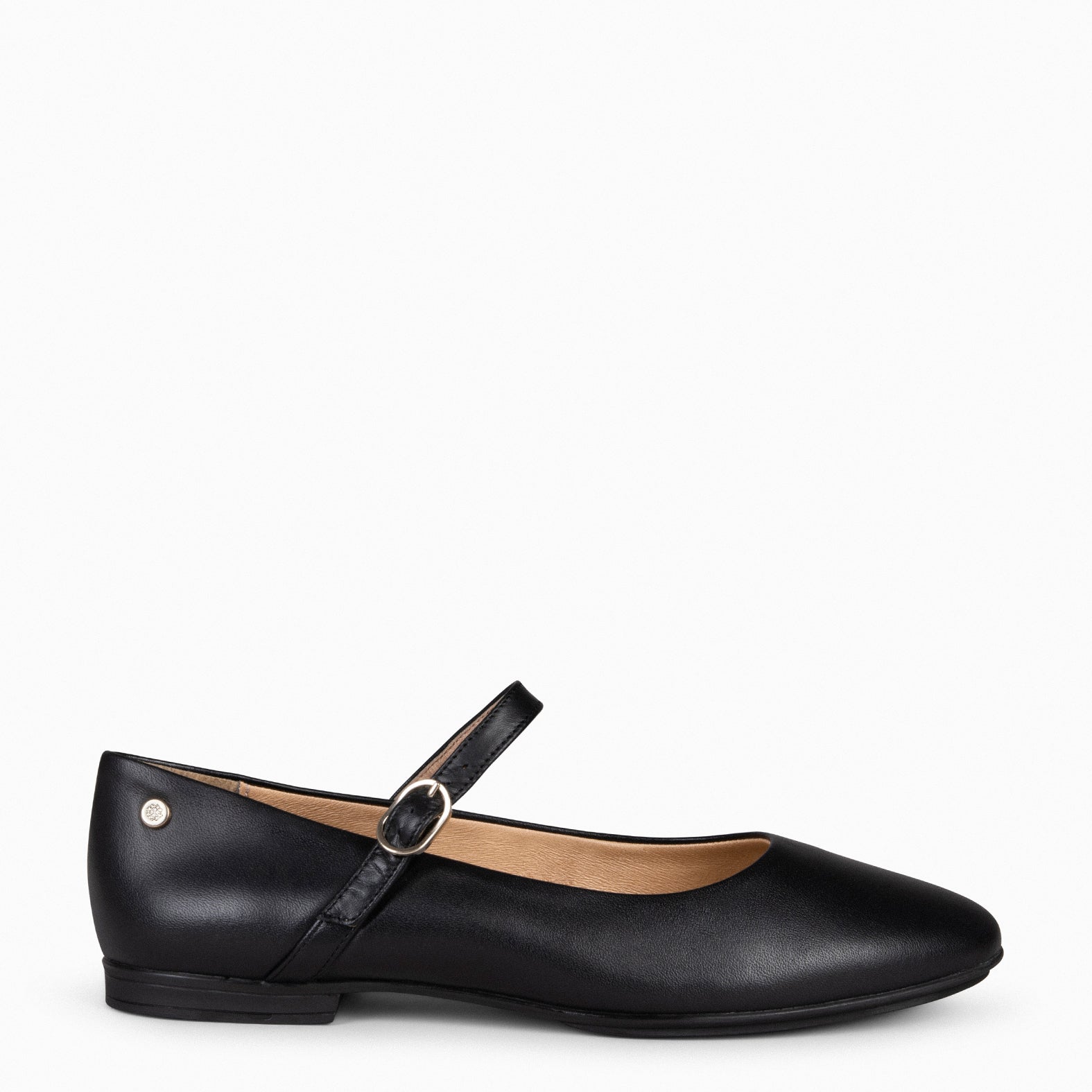 ROSALIE – BLACK rounded toe Mary-Janes