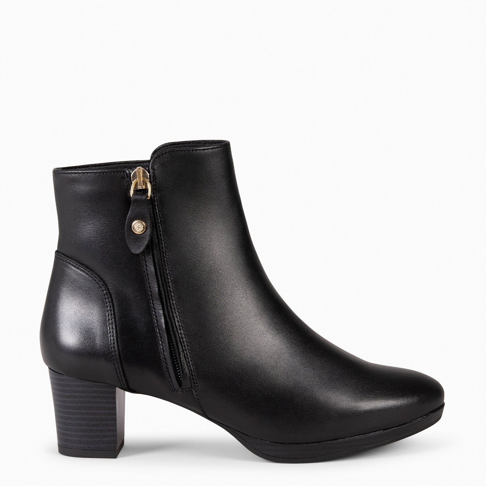 ALSACIA – BLACK Booties with heel