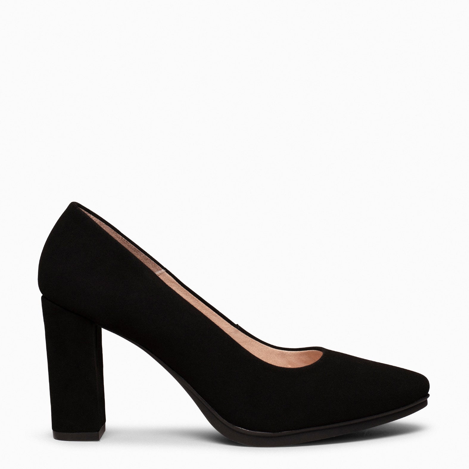URBAN – BLACK Suede high-heeled shoes 