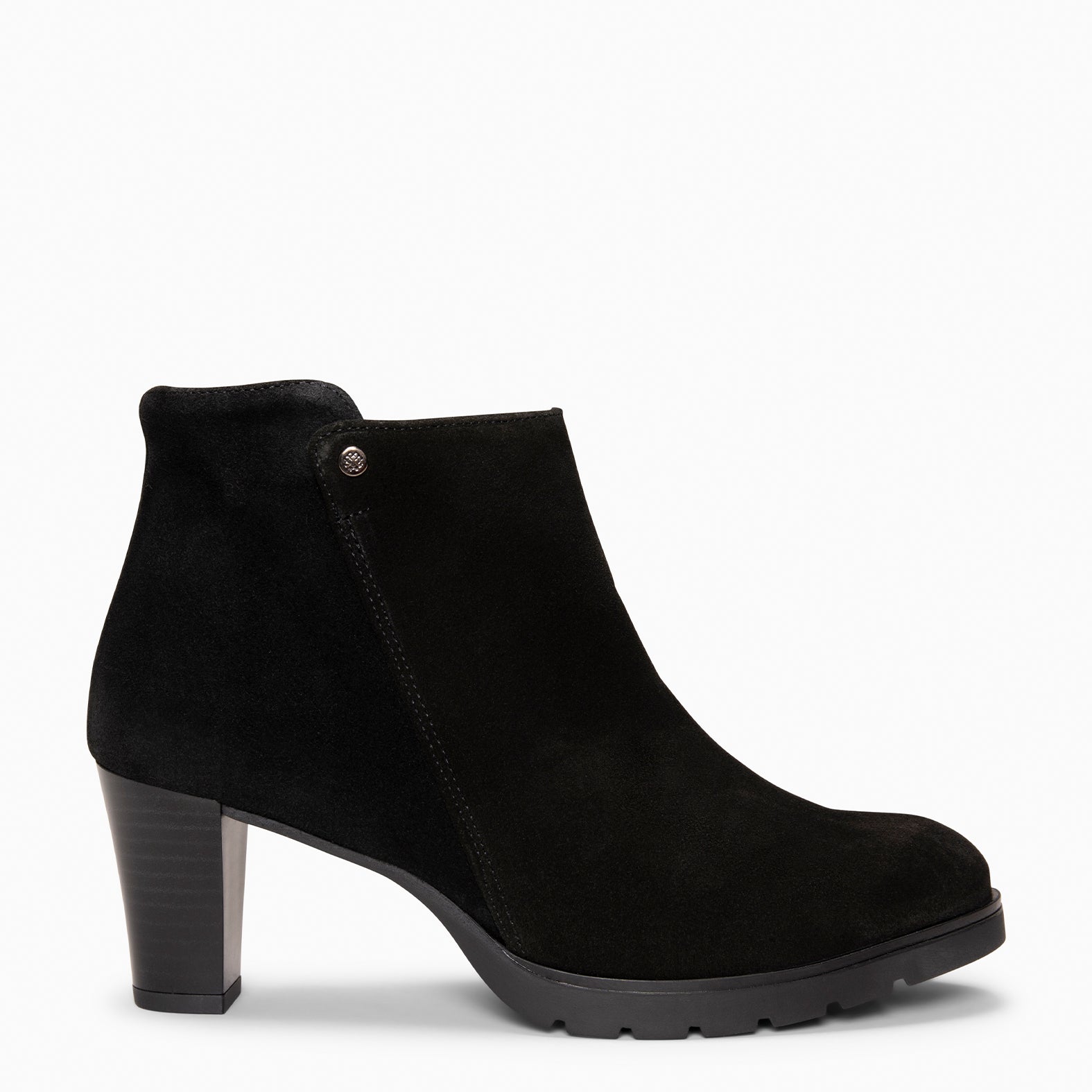 PRAGA - Botines NEGRO con tacón