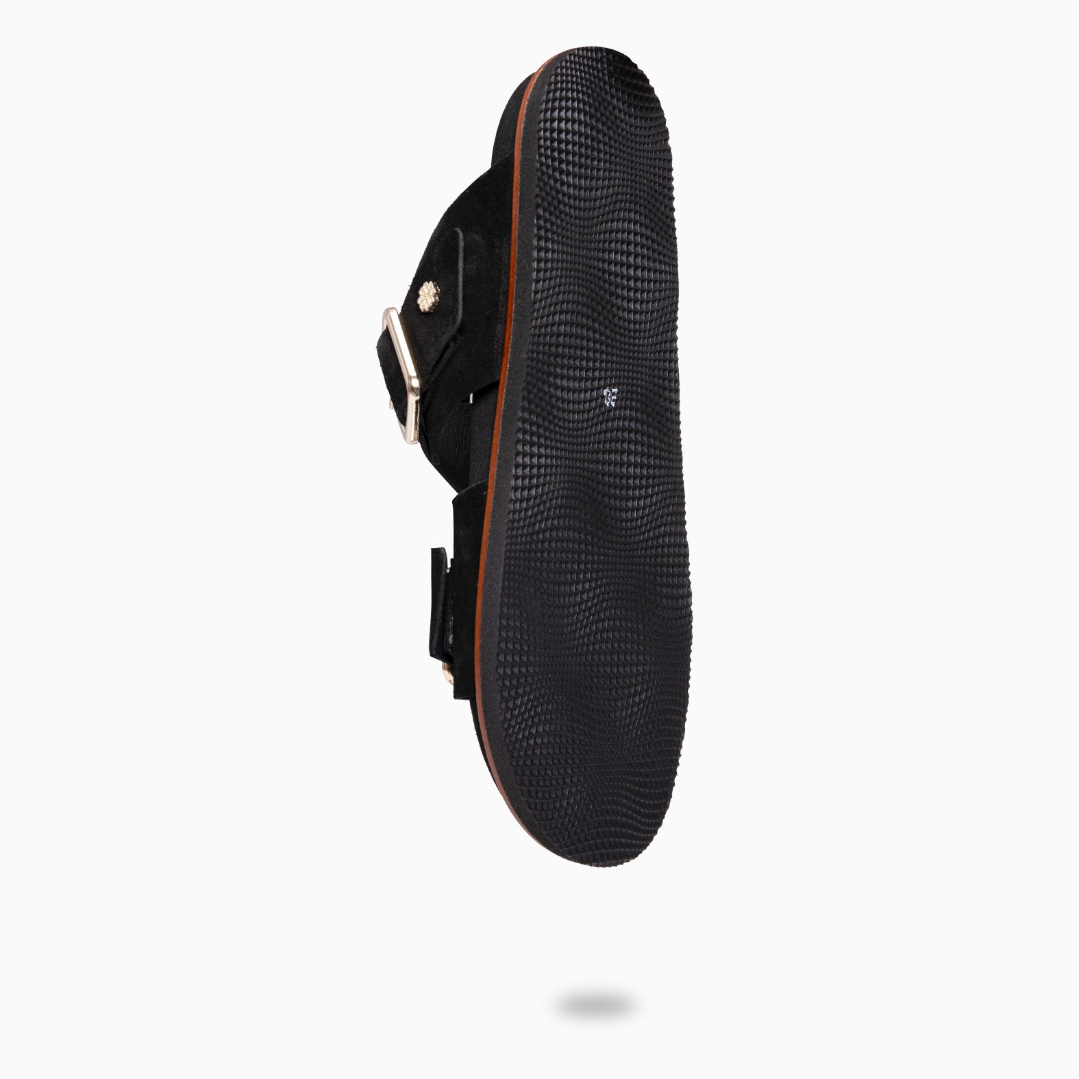 FRIDA - Sandalias tipo pala de ante NEGRO