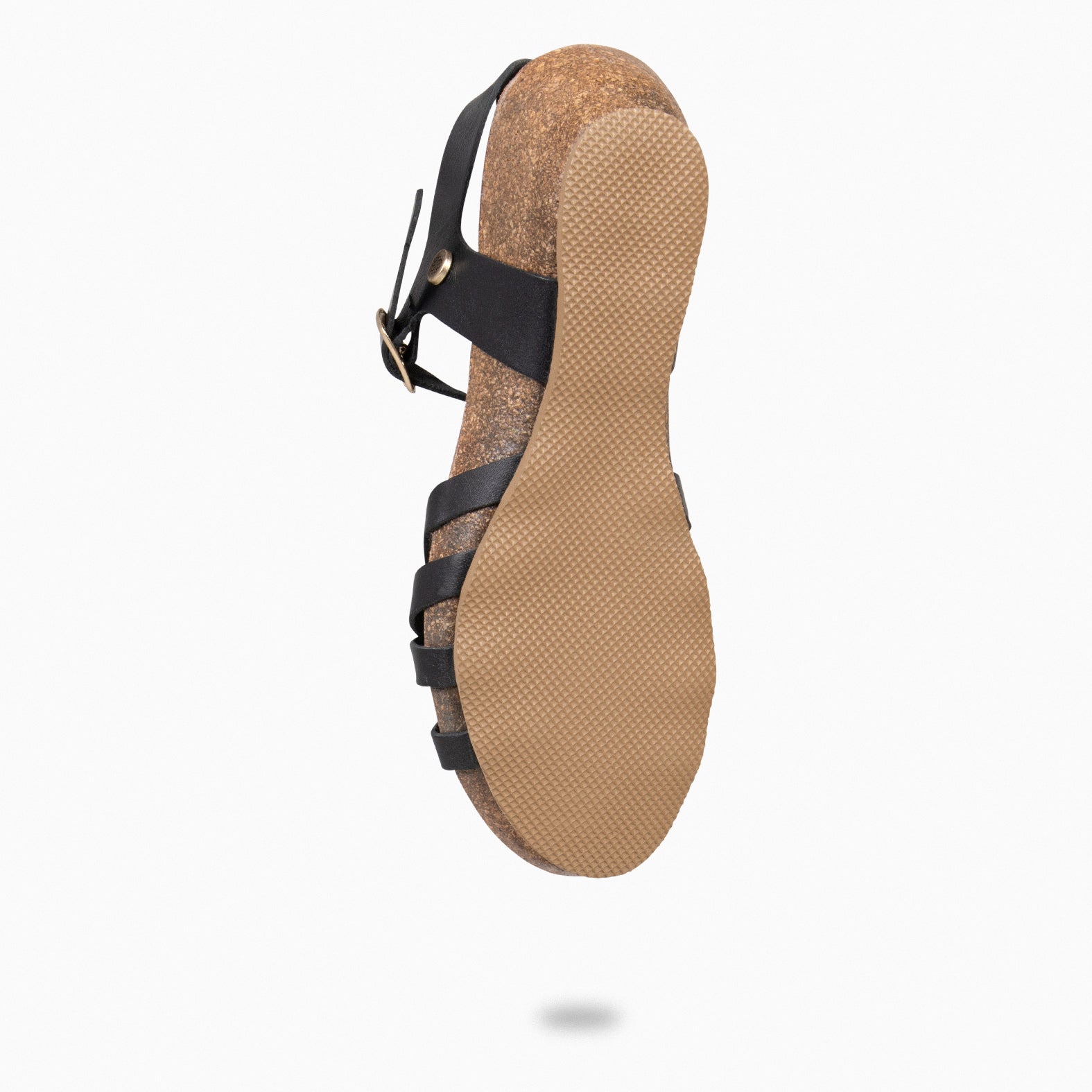 HANAE - BLACK BIO Multi-strap crossed sandals