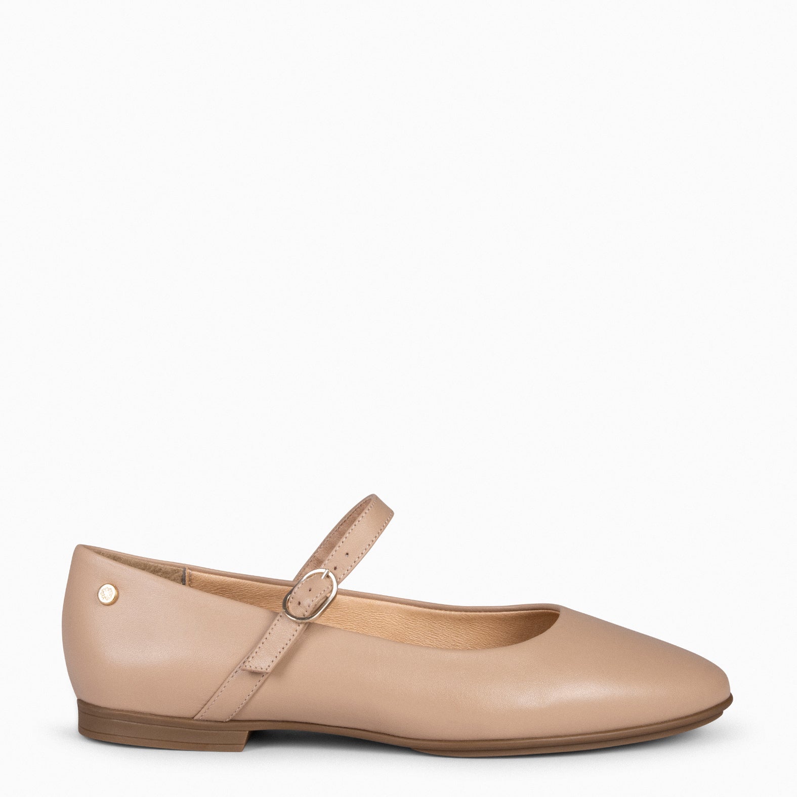 ROSALIE – NUDE rounded toe Mary-Janes