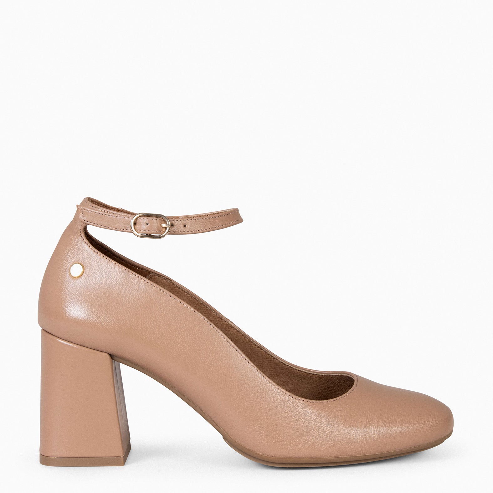 CAROL – NUDE Shoes with strap and heel