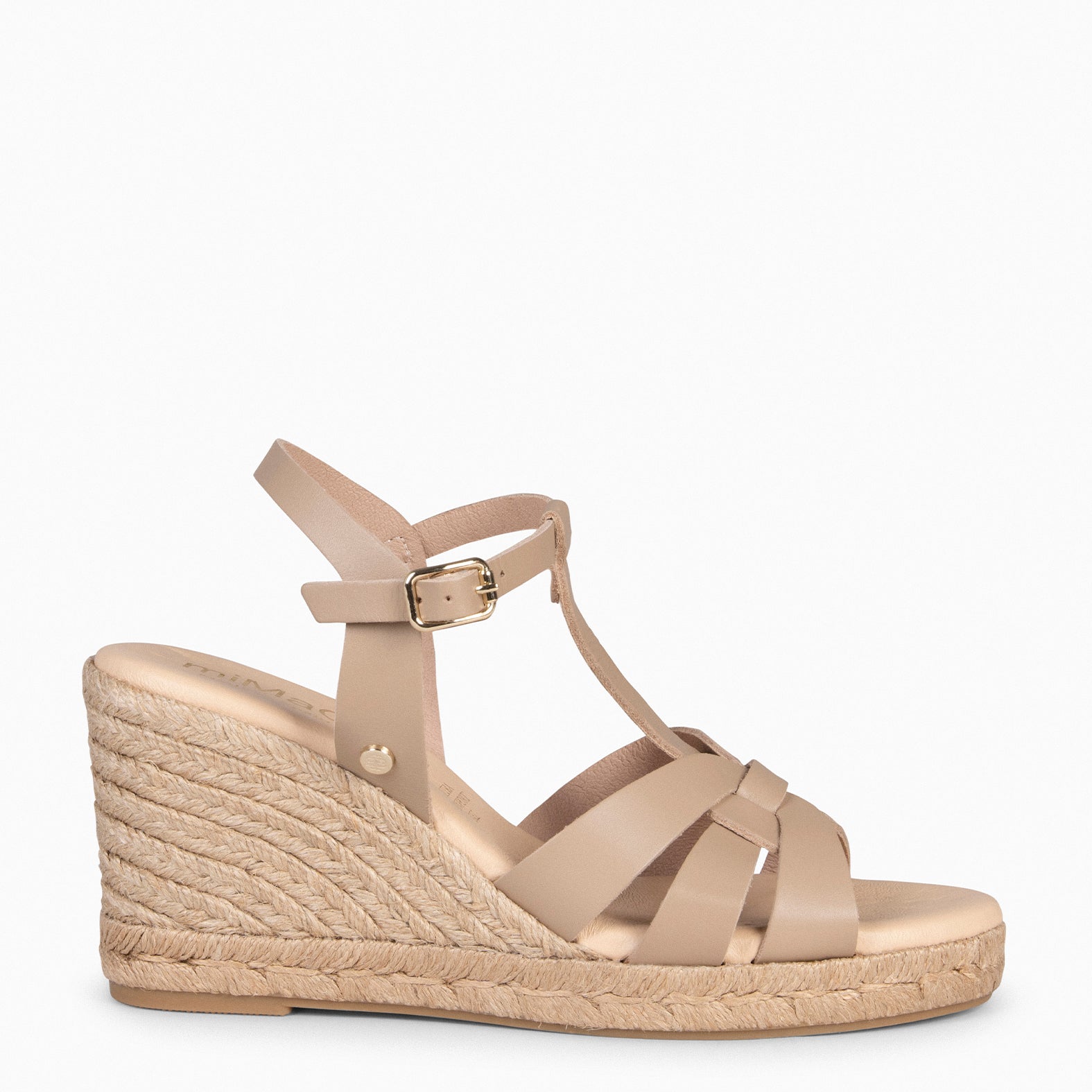 VALERIE – TAUPE Espadrilles with Straps