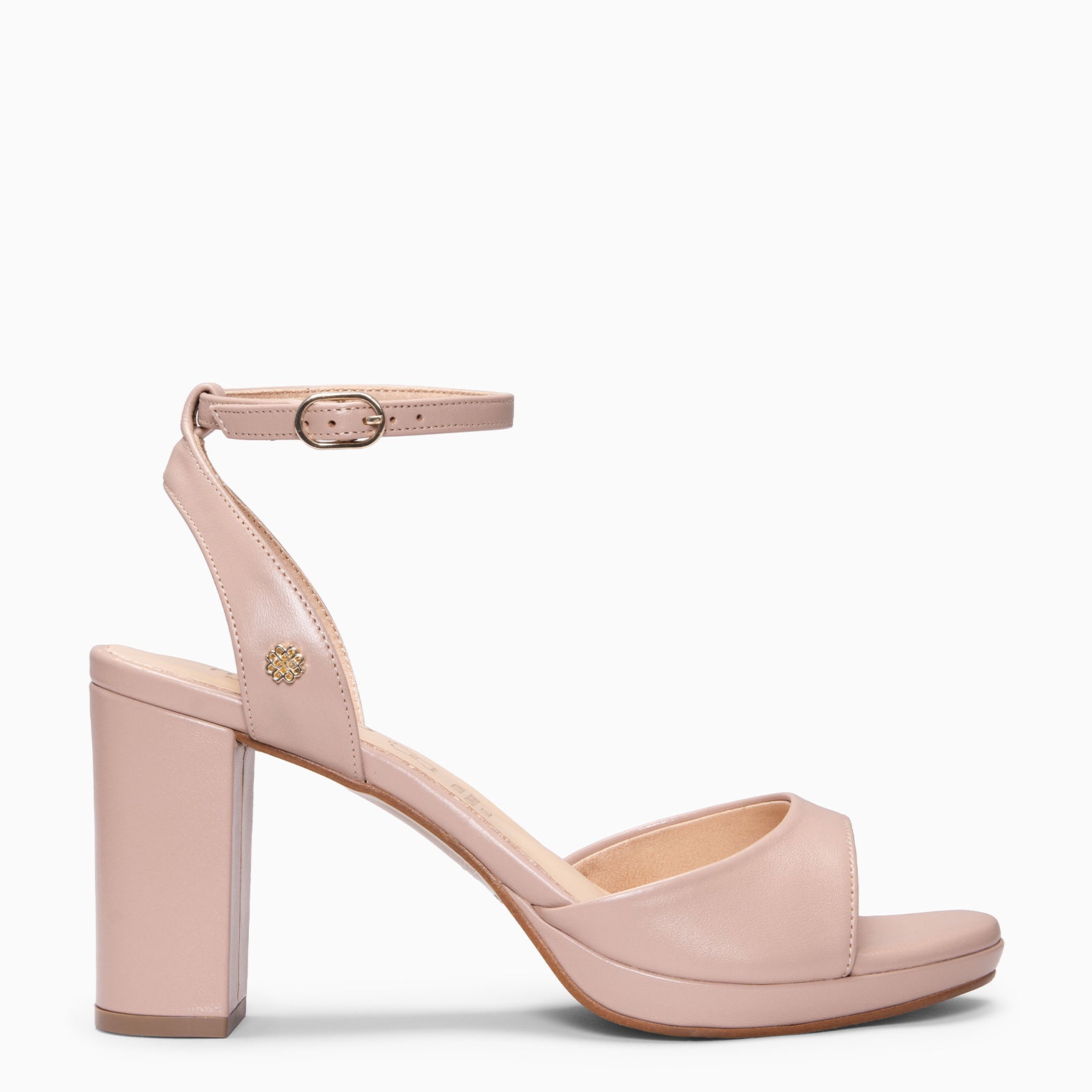 DALIDA - Sandalias de tacón ancho destalonado ROSA CLARO