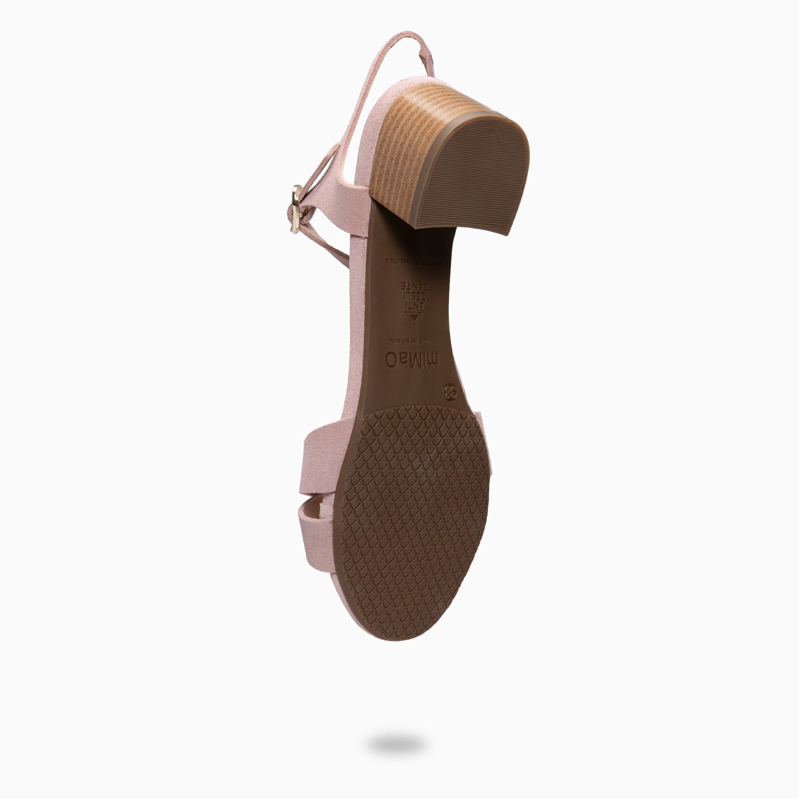 ORIANA - Sandálias de salto em camurça NUDE