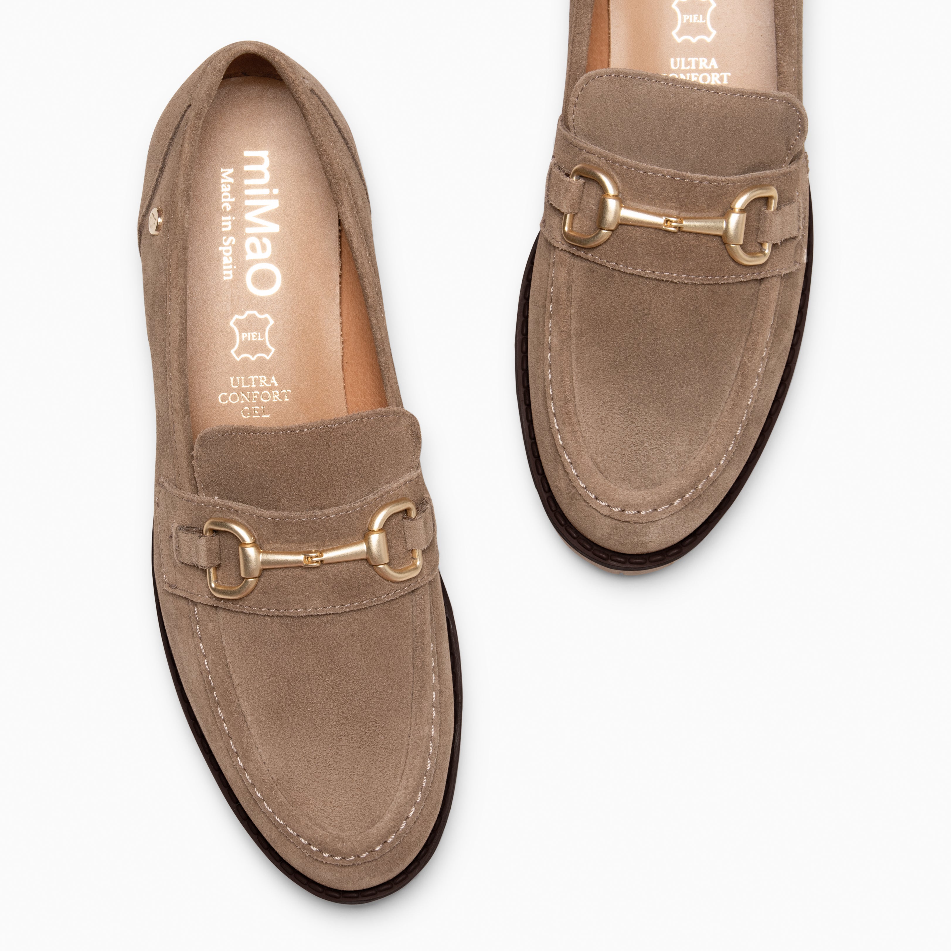 TREVILLA – TAUPE MOCCASIN WITH TRACK SOLE