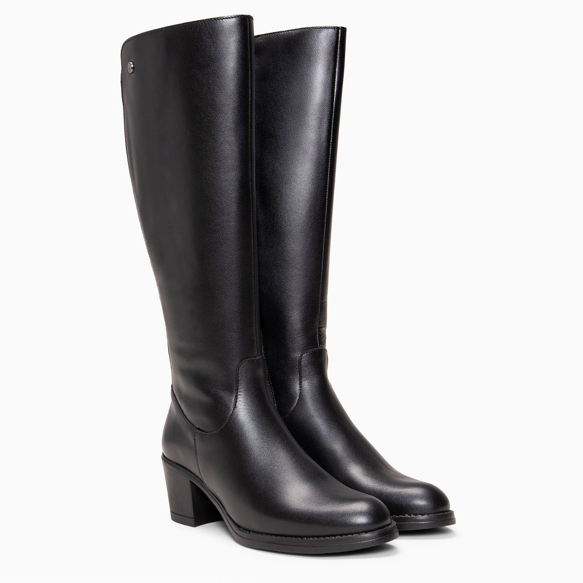 LISA - BLACK Adjustable tall boots