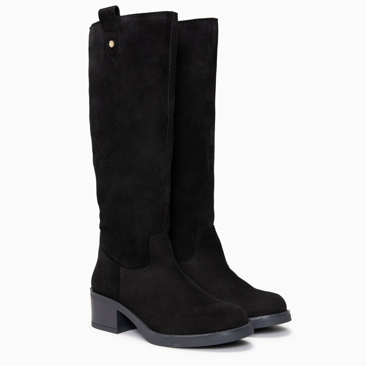 MONA - Botas altas de tacón de medio NEGRO