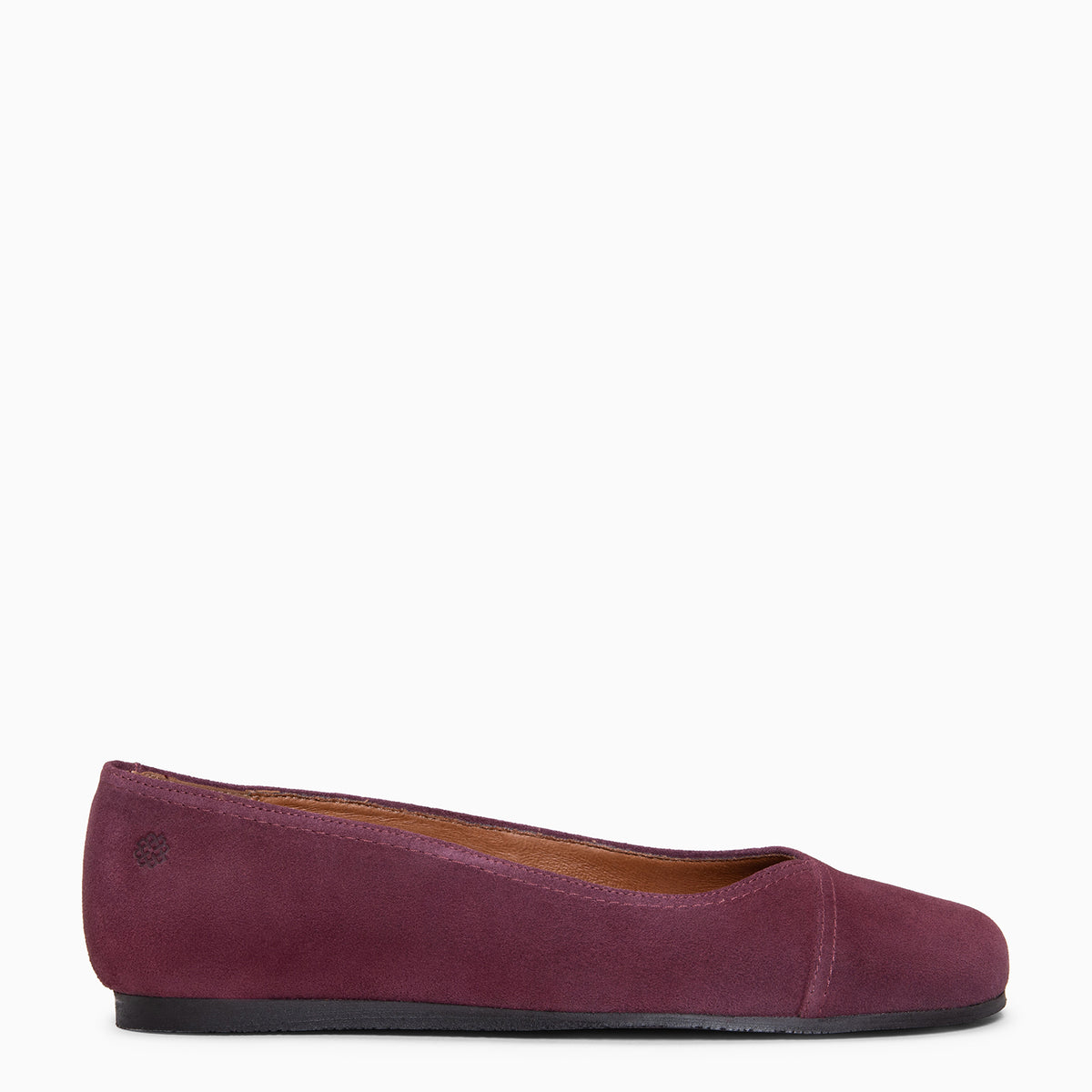 PLUMA - Bailarina baresoft de serraje BURDEOS