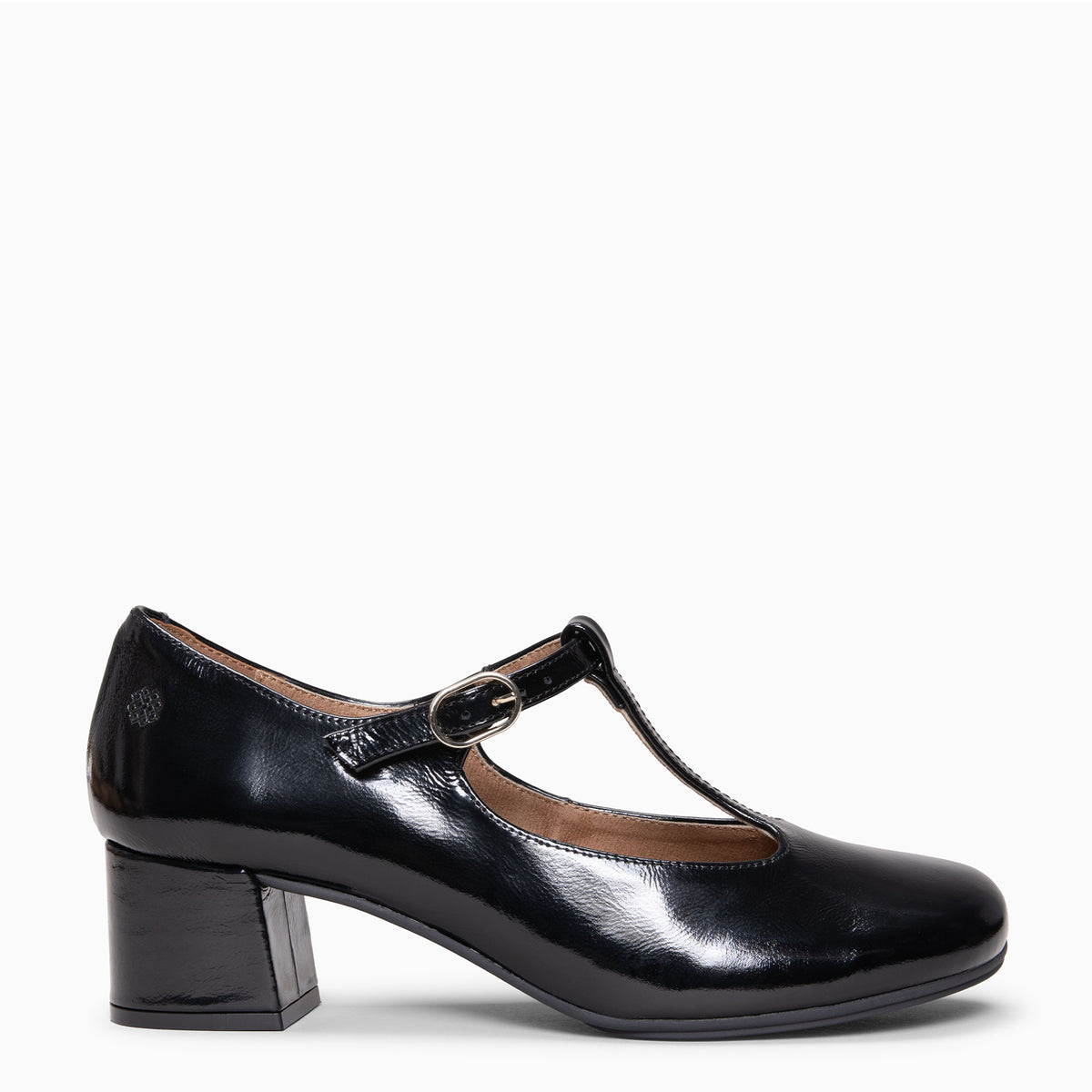 OLAYA - Baresoft Mary Jane-schoenen met hak van lakleer ZWART