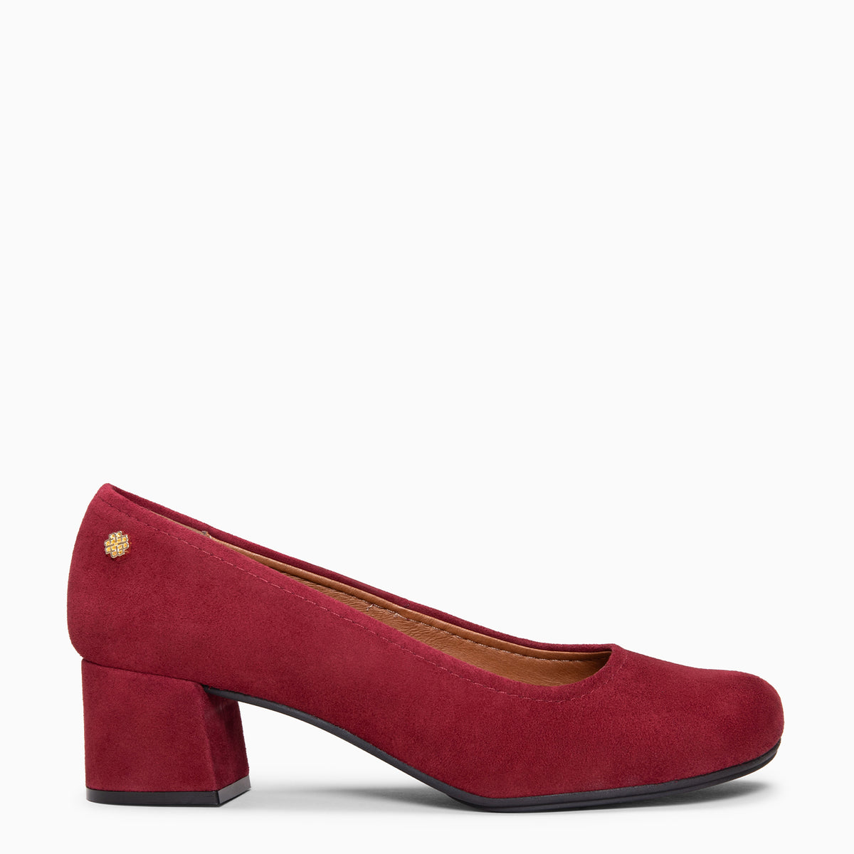 URBAN BARESOFT - BURGUNDY wide heel shoes