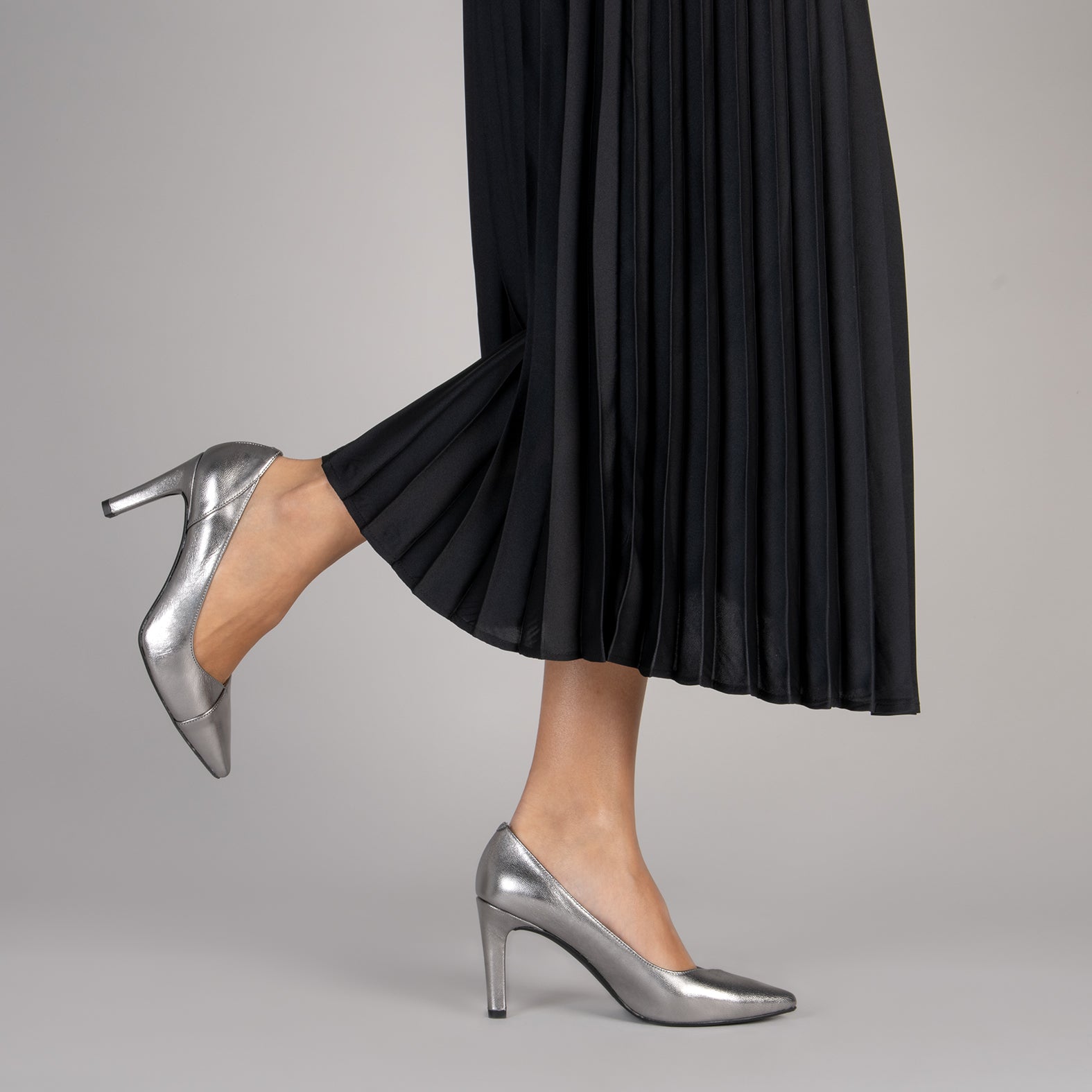 GLAM - Zapatos elegantes de tacón alto PLATA