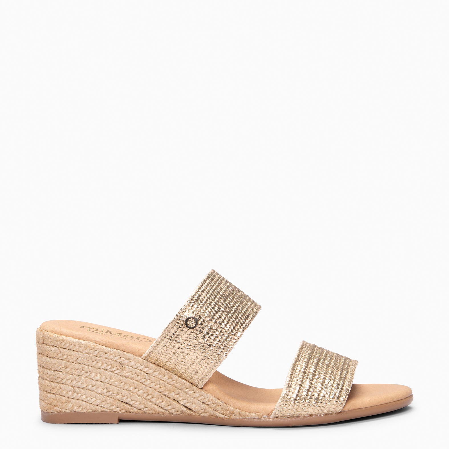 LIRA - Mules de cuña de esparto PLATINO