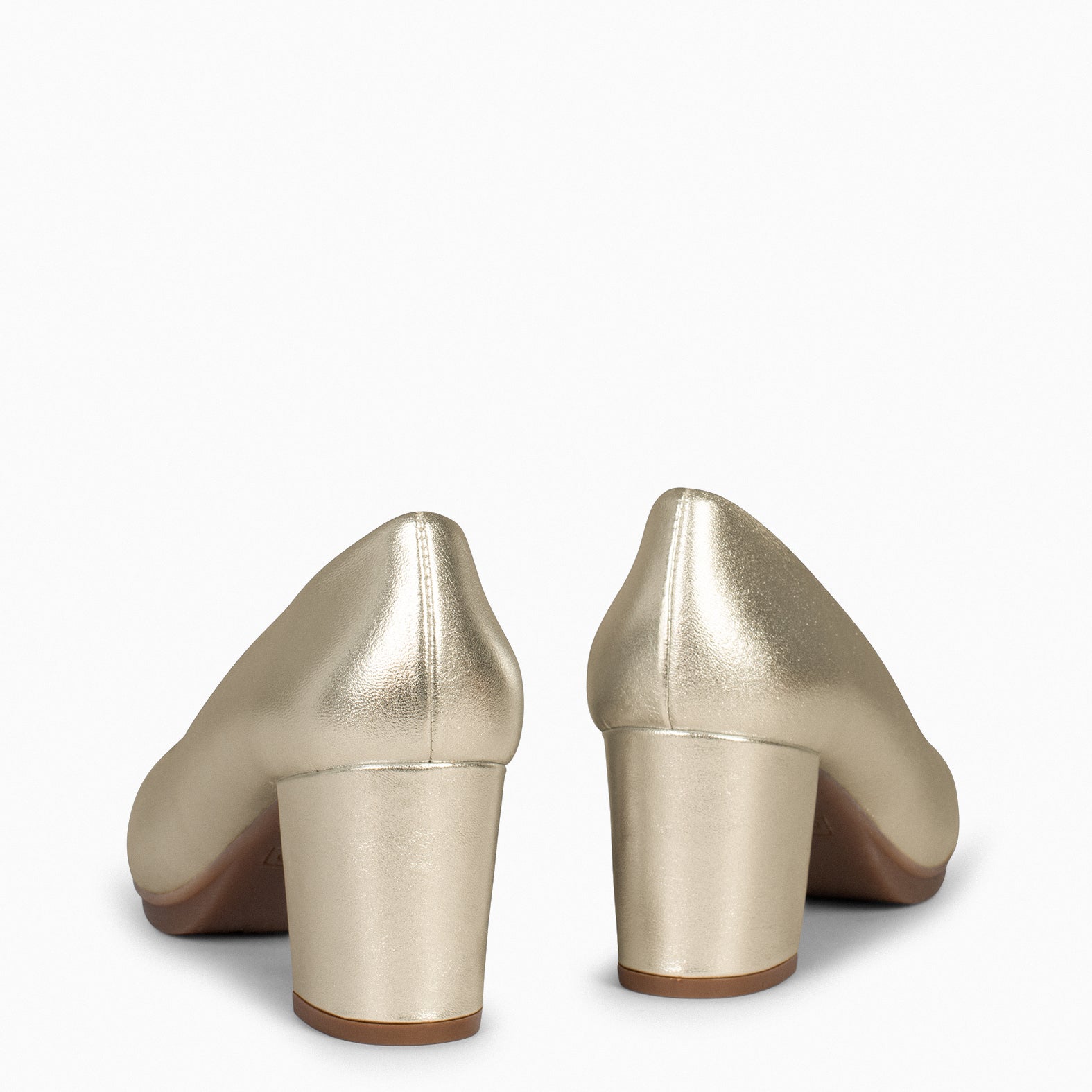 URBAN S SPLASH - GOLVEN METALLIC LEATHER MID HEELS