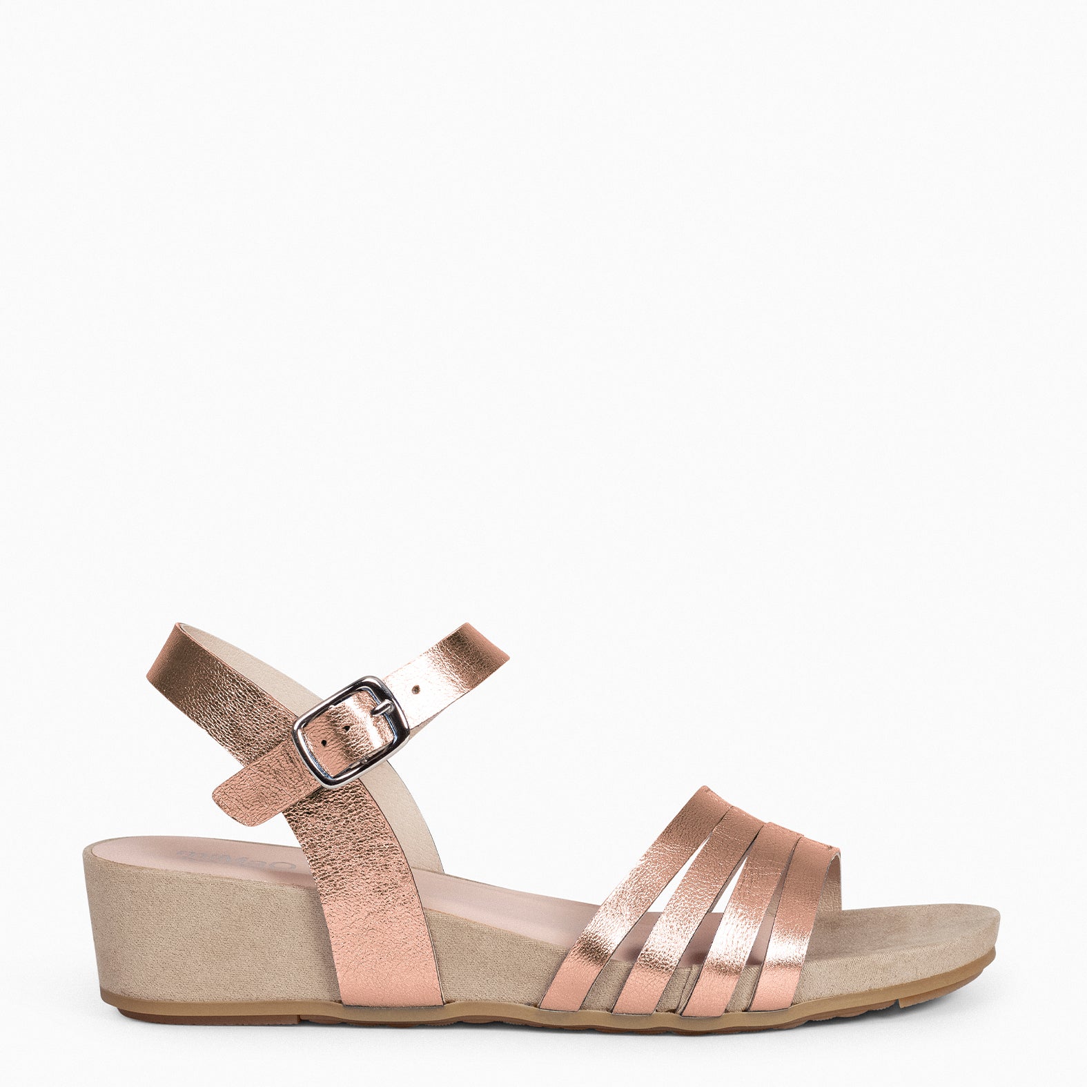 MESINA – ROSE Wedge sandal with metallic straps 