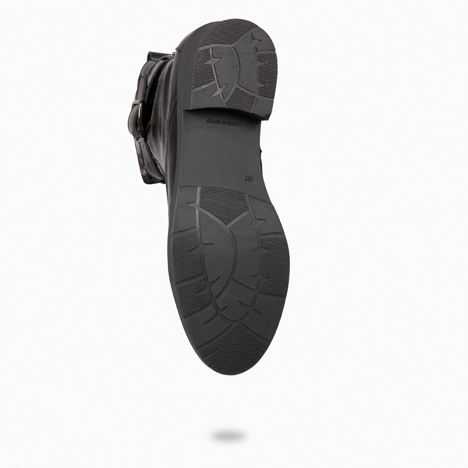 BELFAST – Botines con cordones de piel NEGRO CHAROL