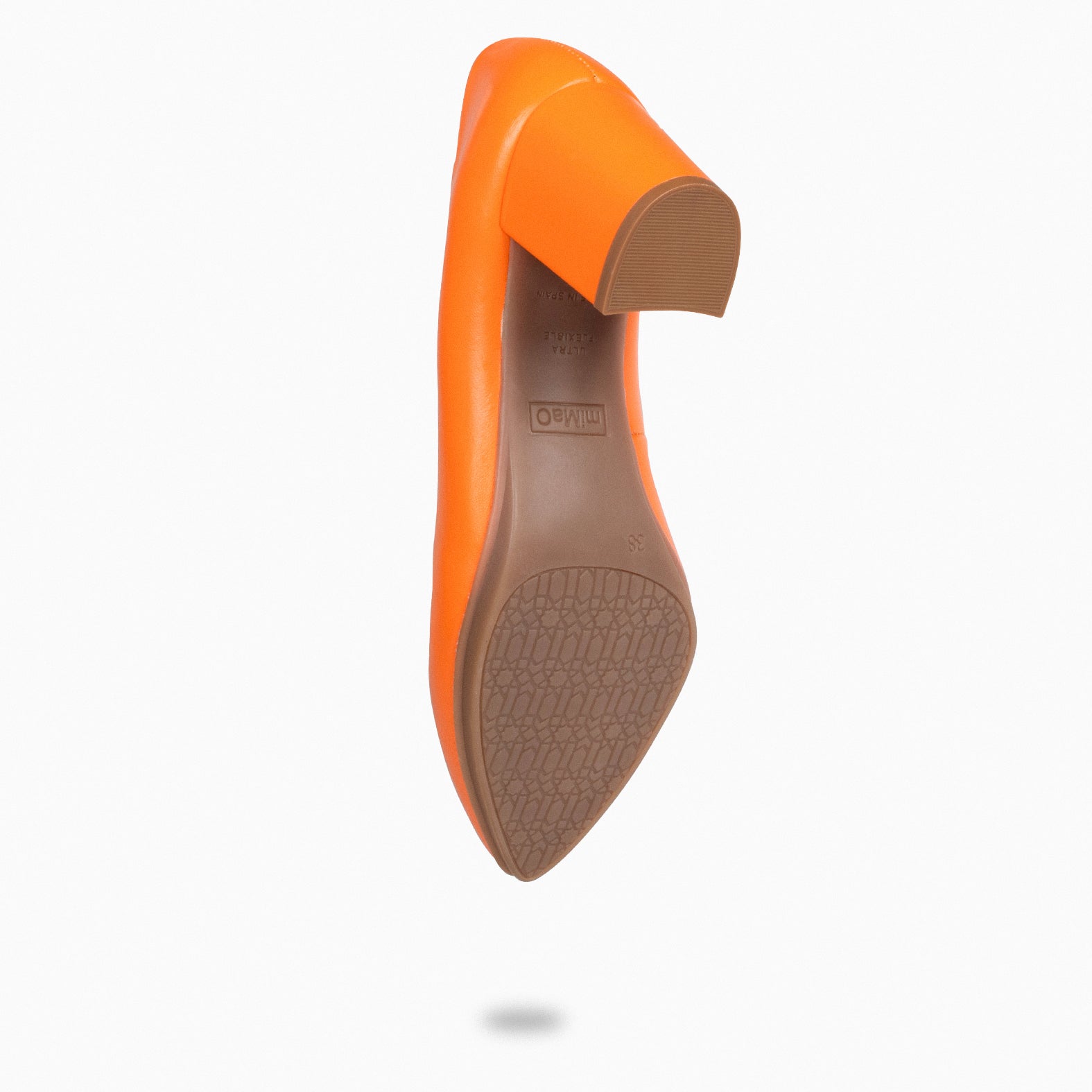 URBAN S SALON – ORANGE nappa leather mid heel