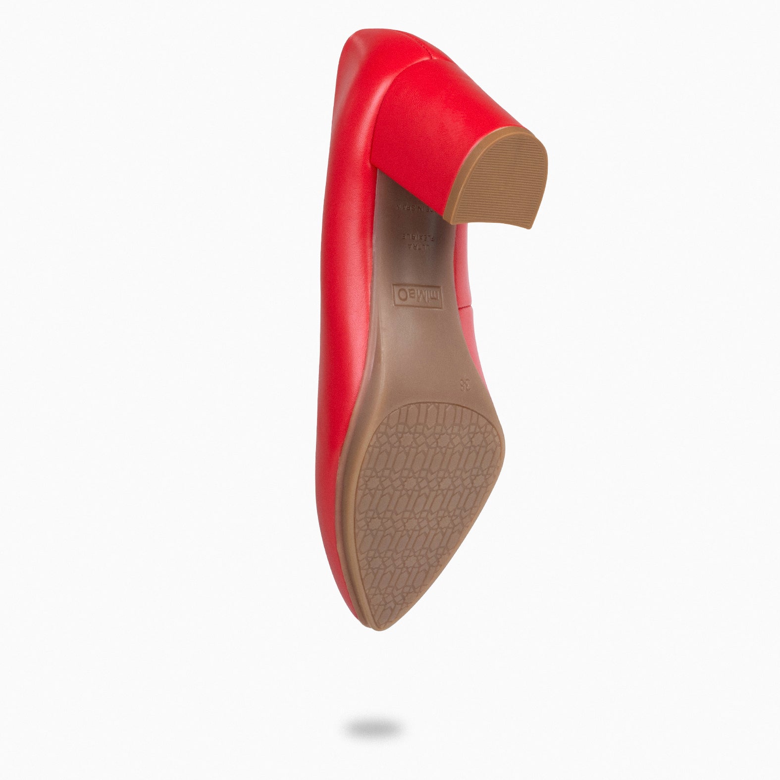 URBAN S SALON – RED nappa leather mid heel