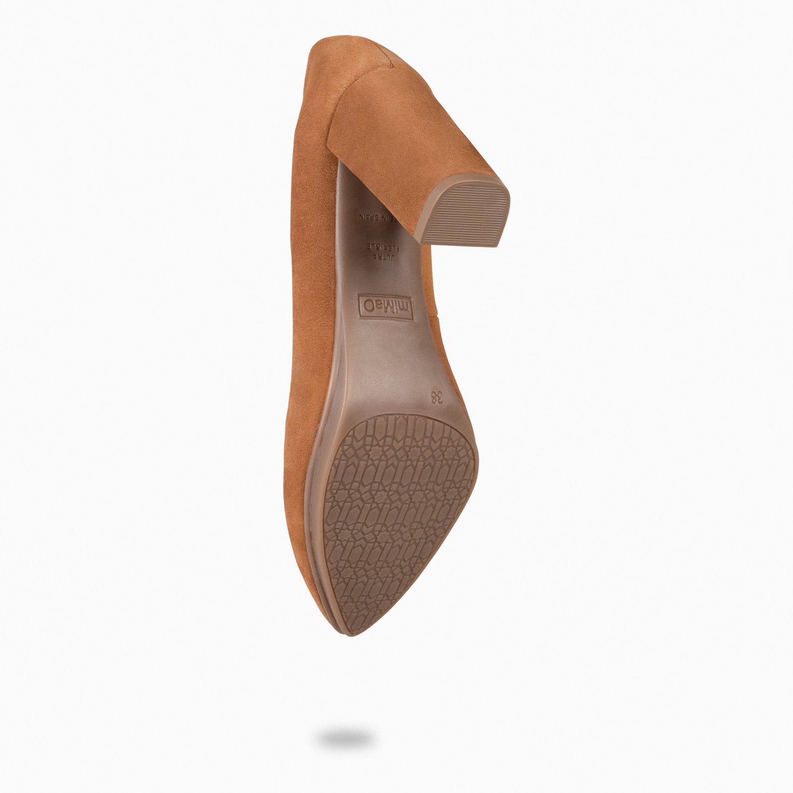 URBAN - CAMEL suede high-heeled shoes