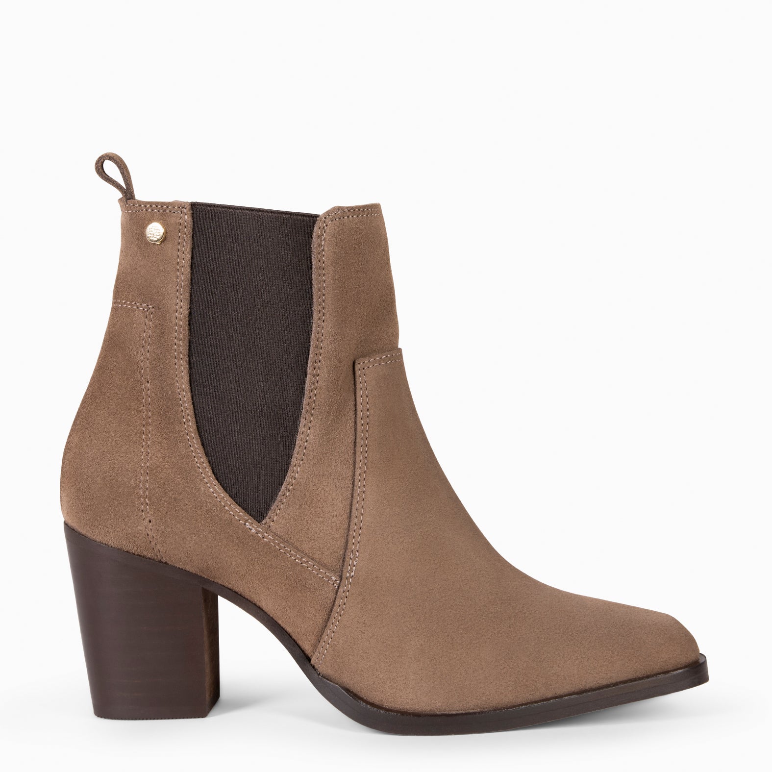 AMBER – Botines de tacón ancho TAUPE