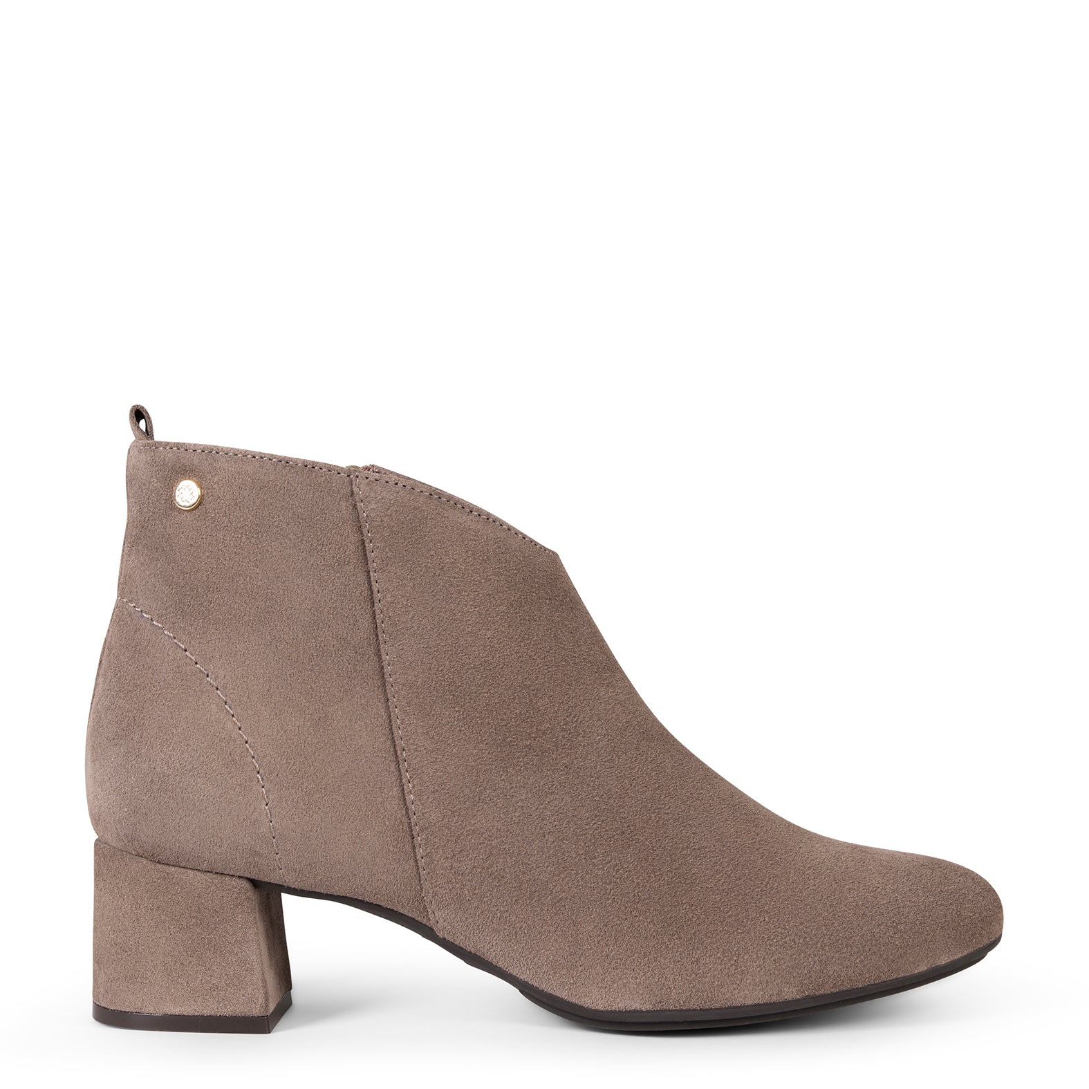 BERNA – Botines con tacón ancho TAUPE