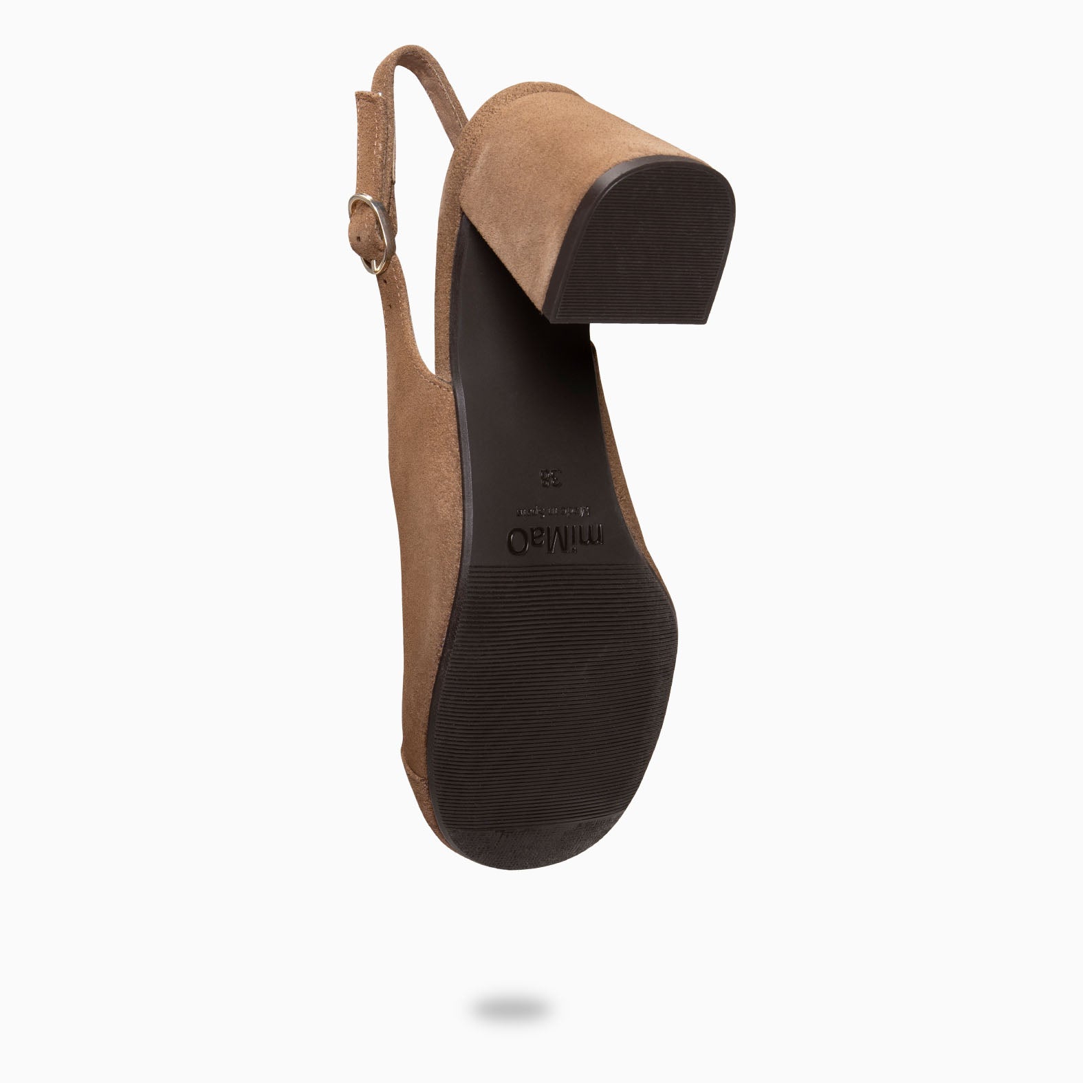 VEGA – Zapato de tacón ancho destalonado TAUPE
