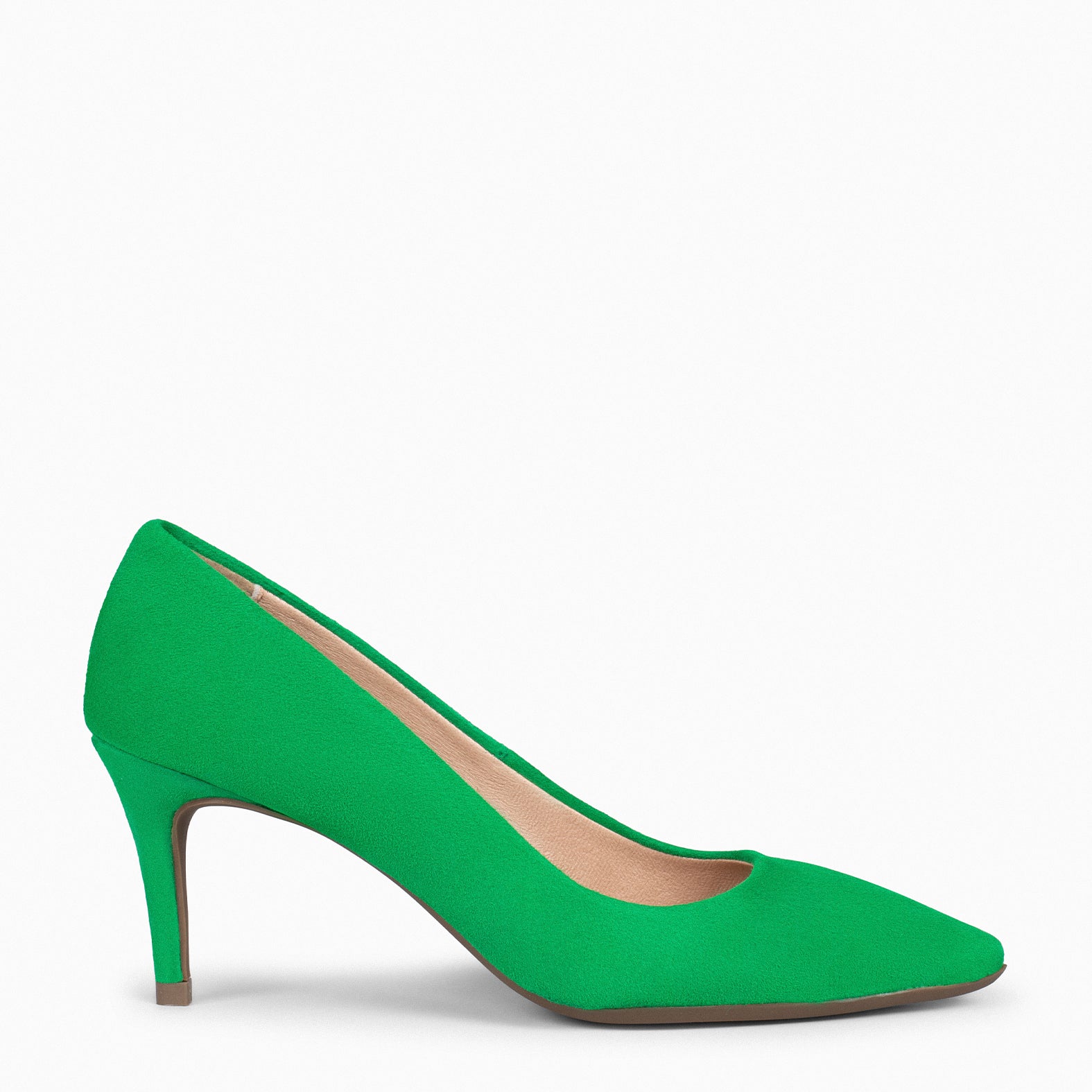 STILETTO – GREEN suede leather stilettos