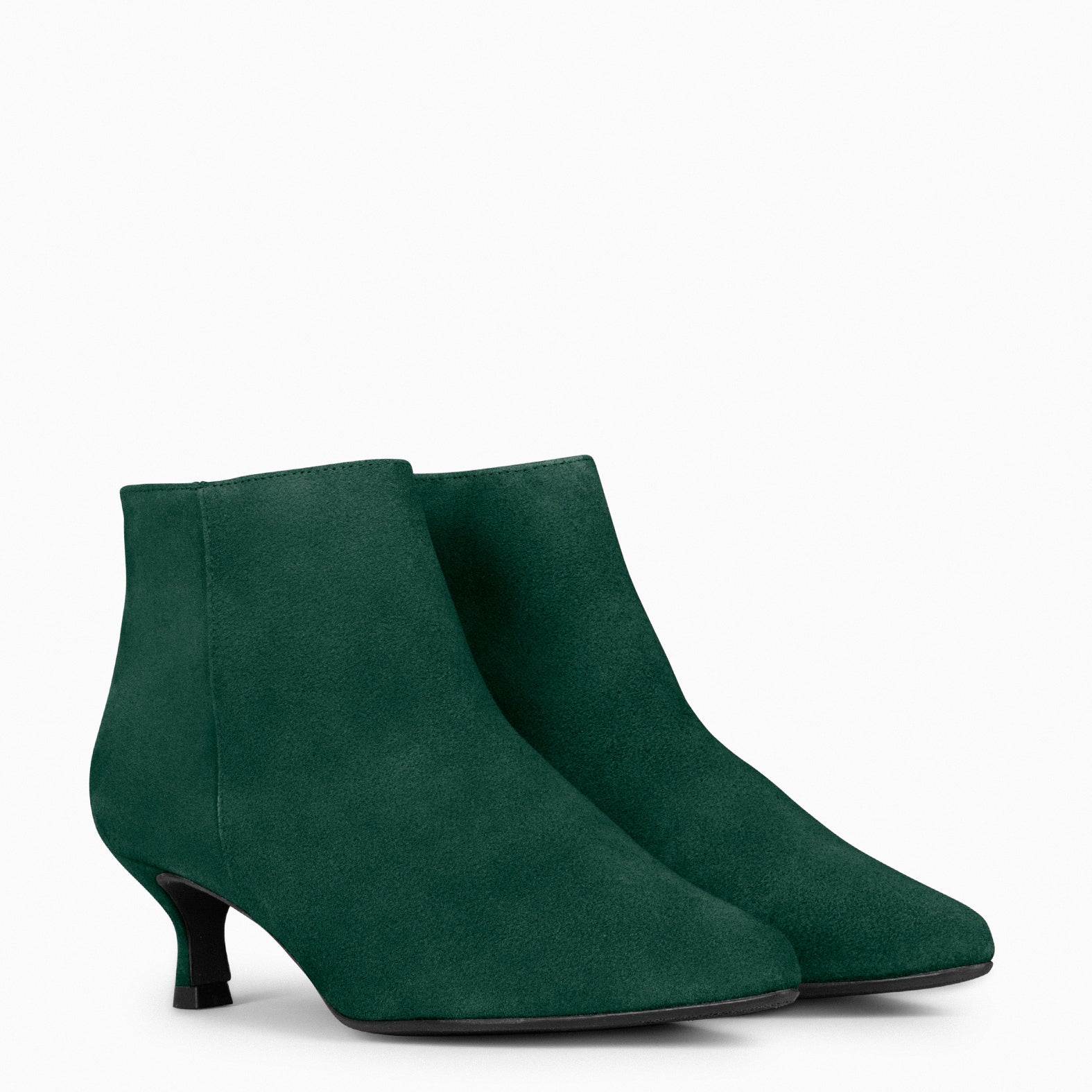 Green deals suede booties