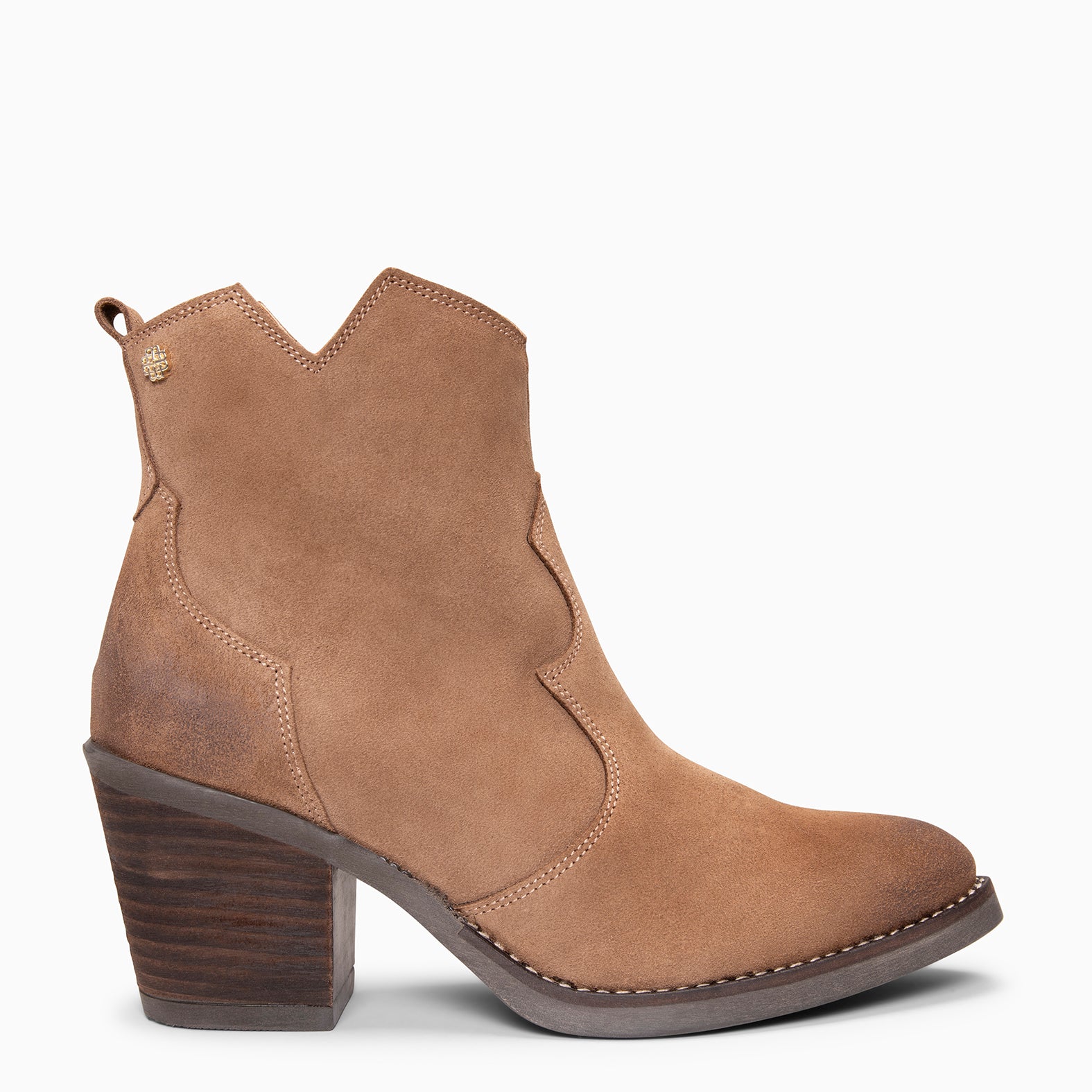 BEDFORD – Botines cowboy con tacón CAMEL