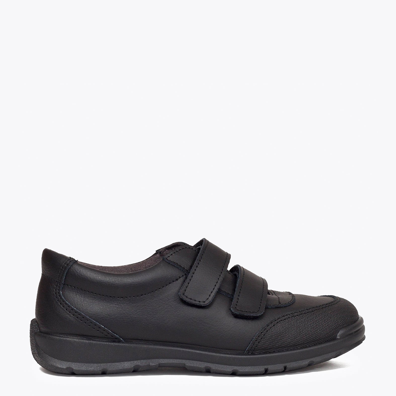 Chaussures enfants "uniforme" en cuir lavable Memory Absorber Foam noir