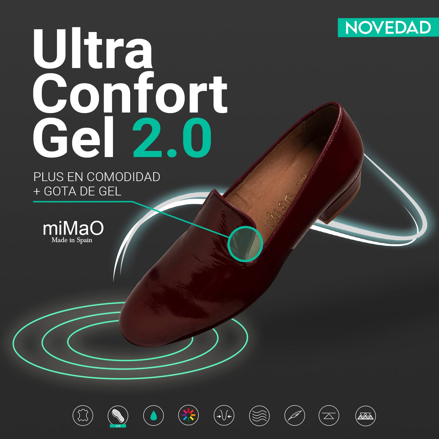 OPERA Loafer de mujer Burdeos de charol - miMaO ®