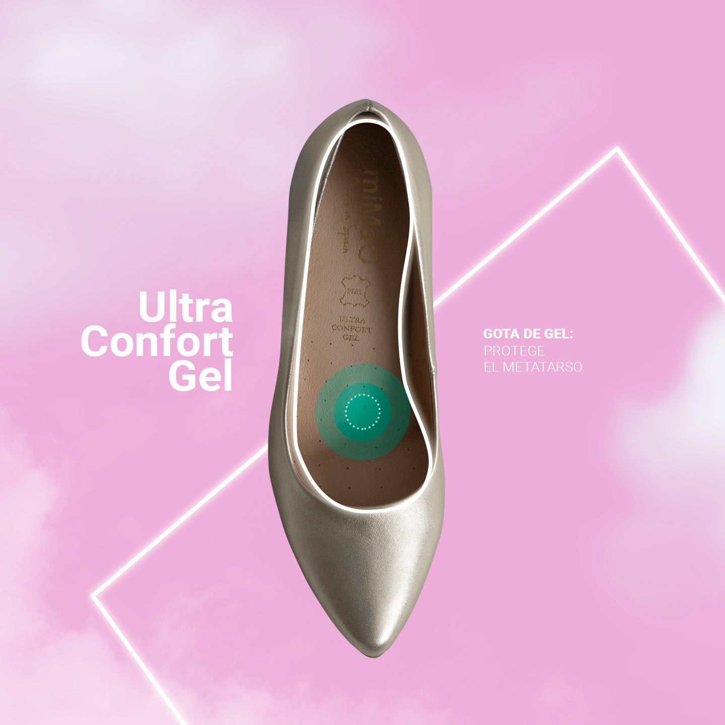 URBAN SPLASH – WHITE SILVER metallic leather high heel