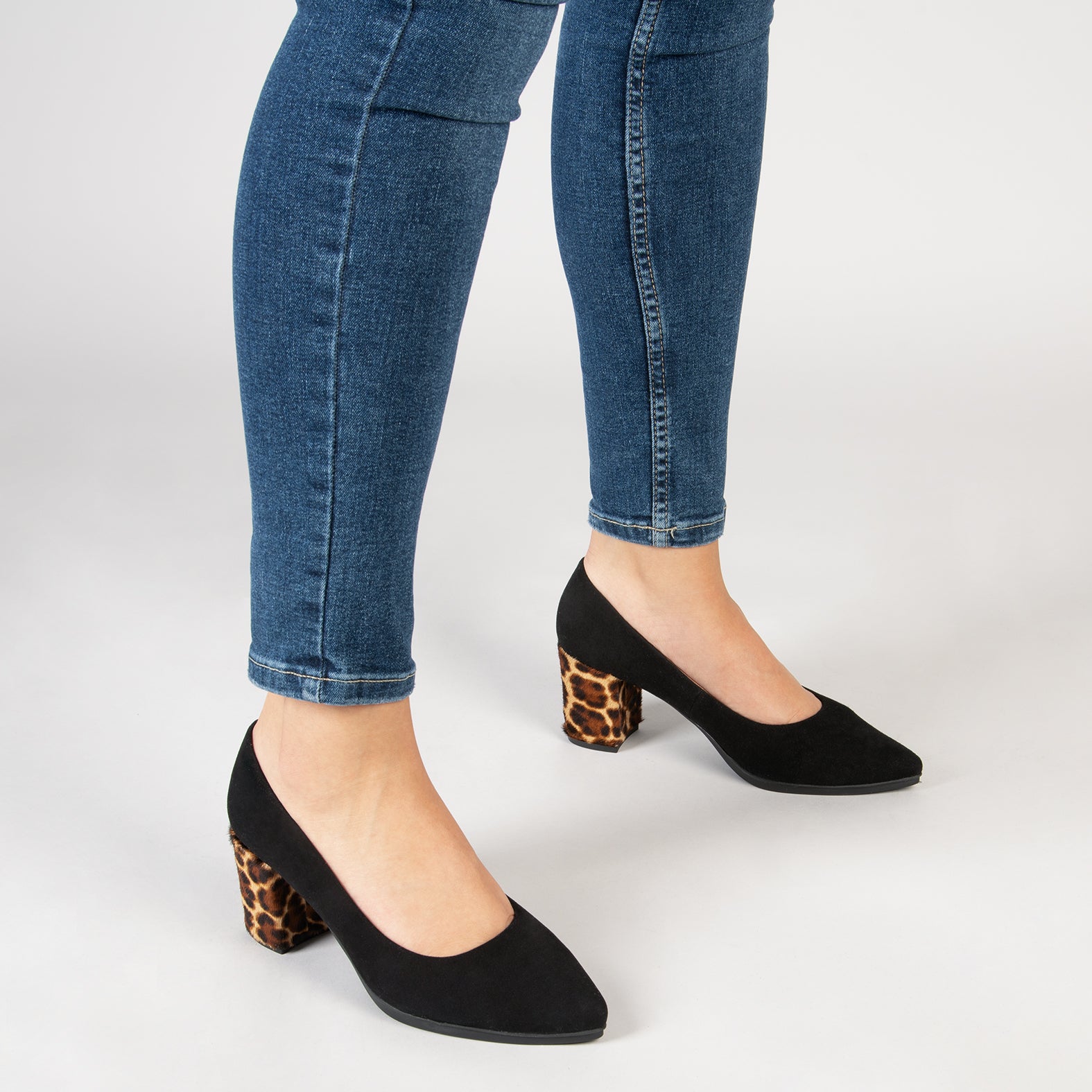 URBAN S WILD - Zapatos negros de tacón Animal Print LEOPARDO - miMaO ®