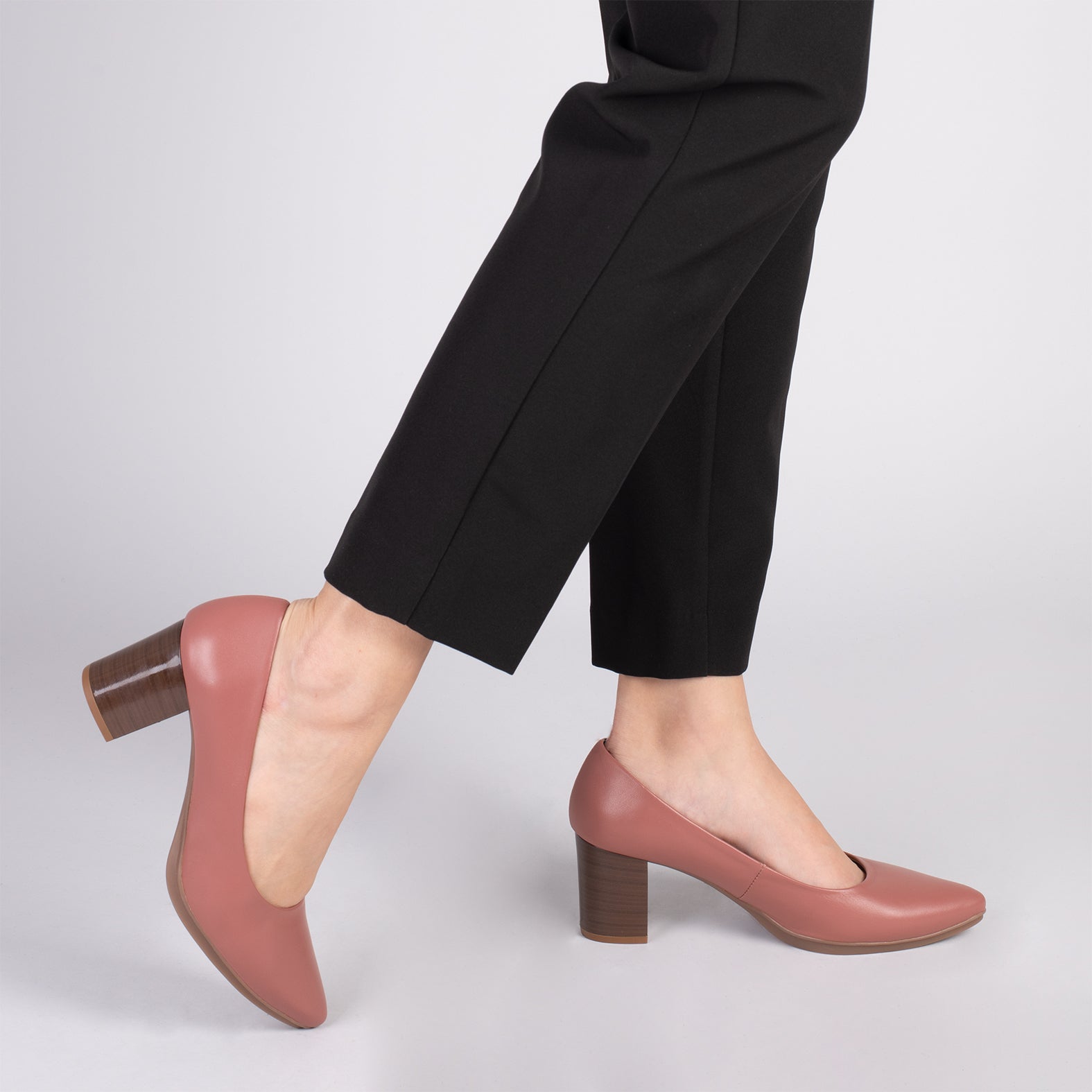 URBAN S SOIRÉE – Chaussures à talon moyen en cuir nappa MAKE-UP