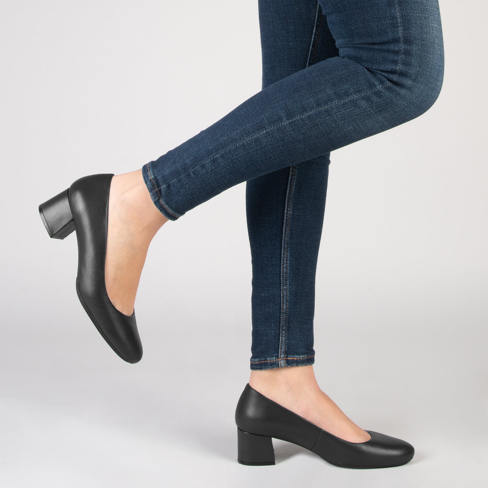 URBAN REDONDO SALON - Zapatos de tacón bajo de napa NEGRO - miMaO ®